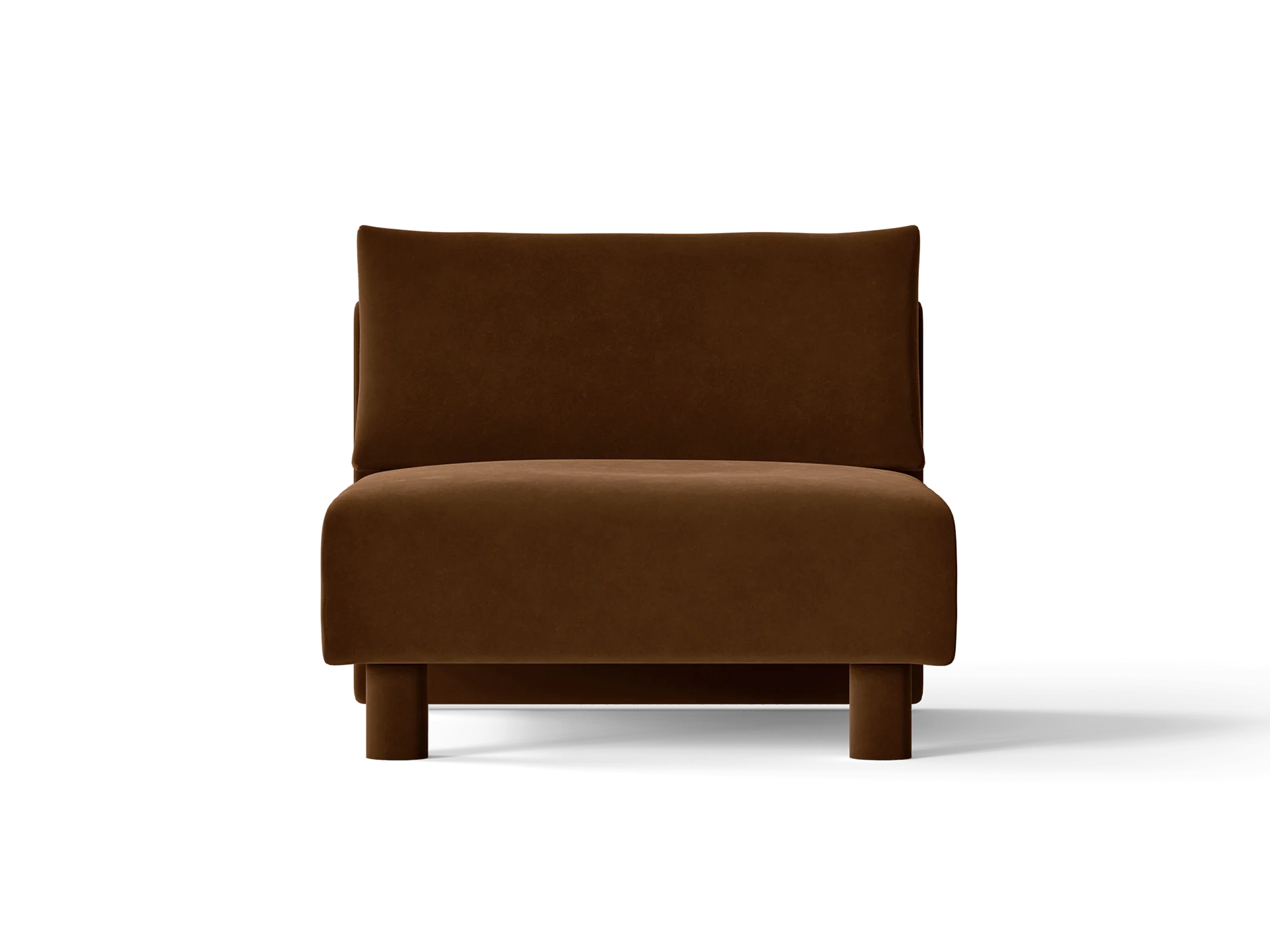 Dase Sofa Center - Rich Velvet - Soft Brown - UK