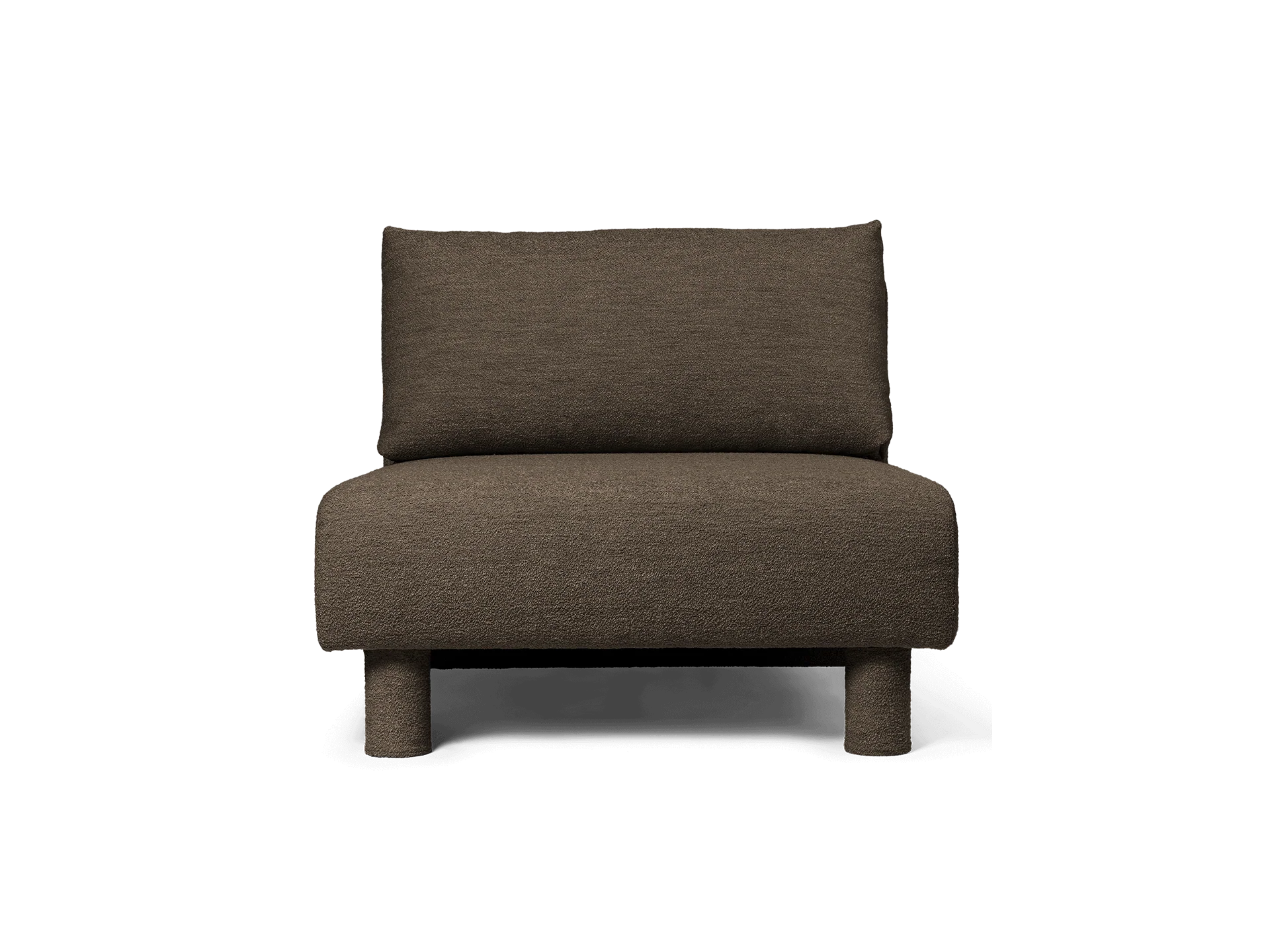 Dase Sofa Center - Soft Bouclé - Dark Brown - UK