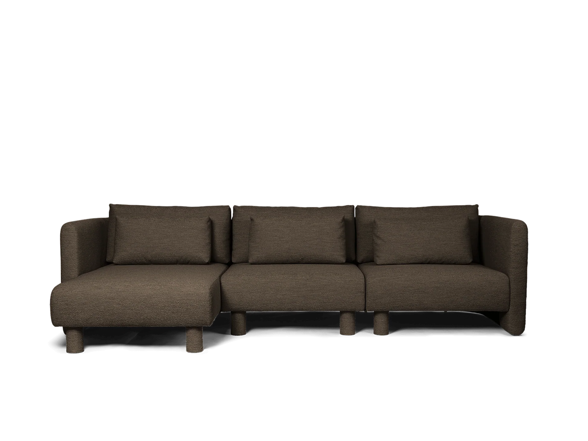 Dase Sofa Center - Soft Bouclé - Dark Brown - UK - Image 4