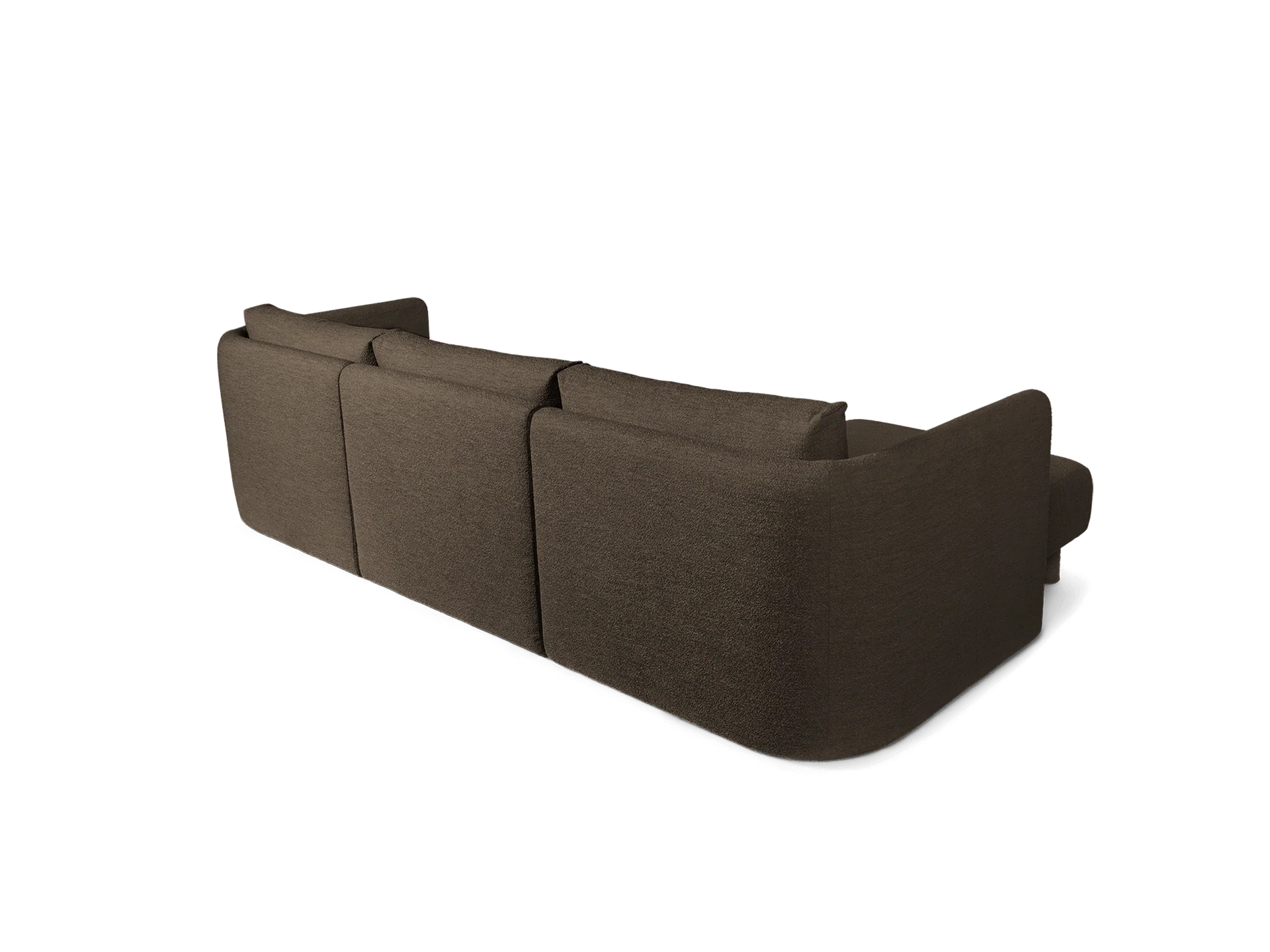 Dase Sofa Center - Soft Bouclé - Dark Brown - UK - Image 5