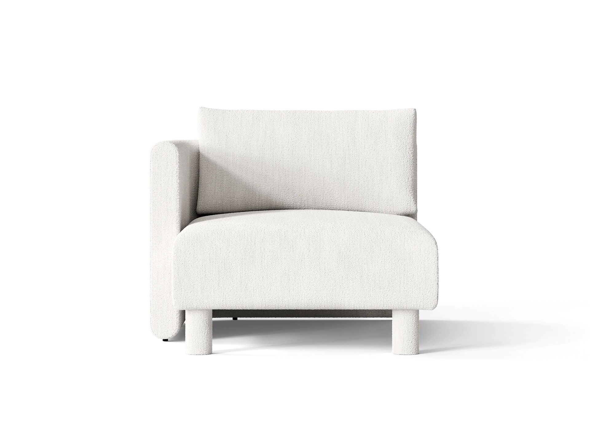 Dase Sofa Chaise Longue Left - Bouclé - Off-white - UK