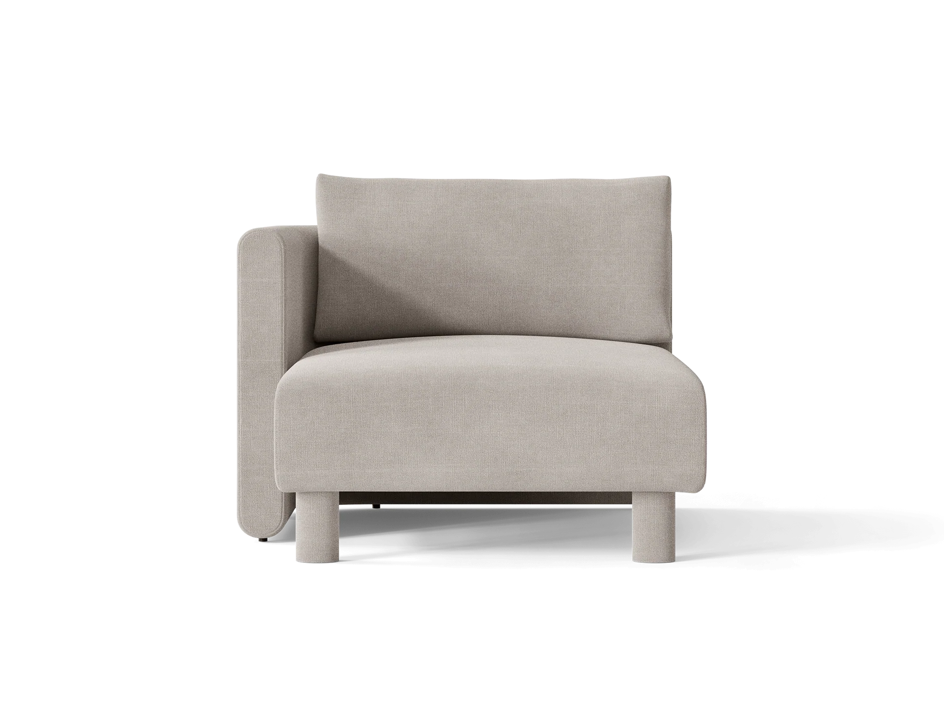 Dase Sofa Chaise Longue Left - Cotton Linen - Natural - UK