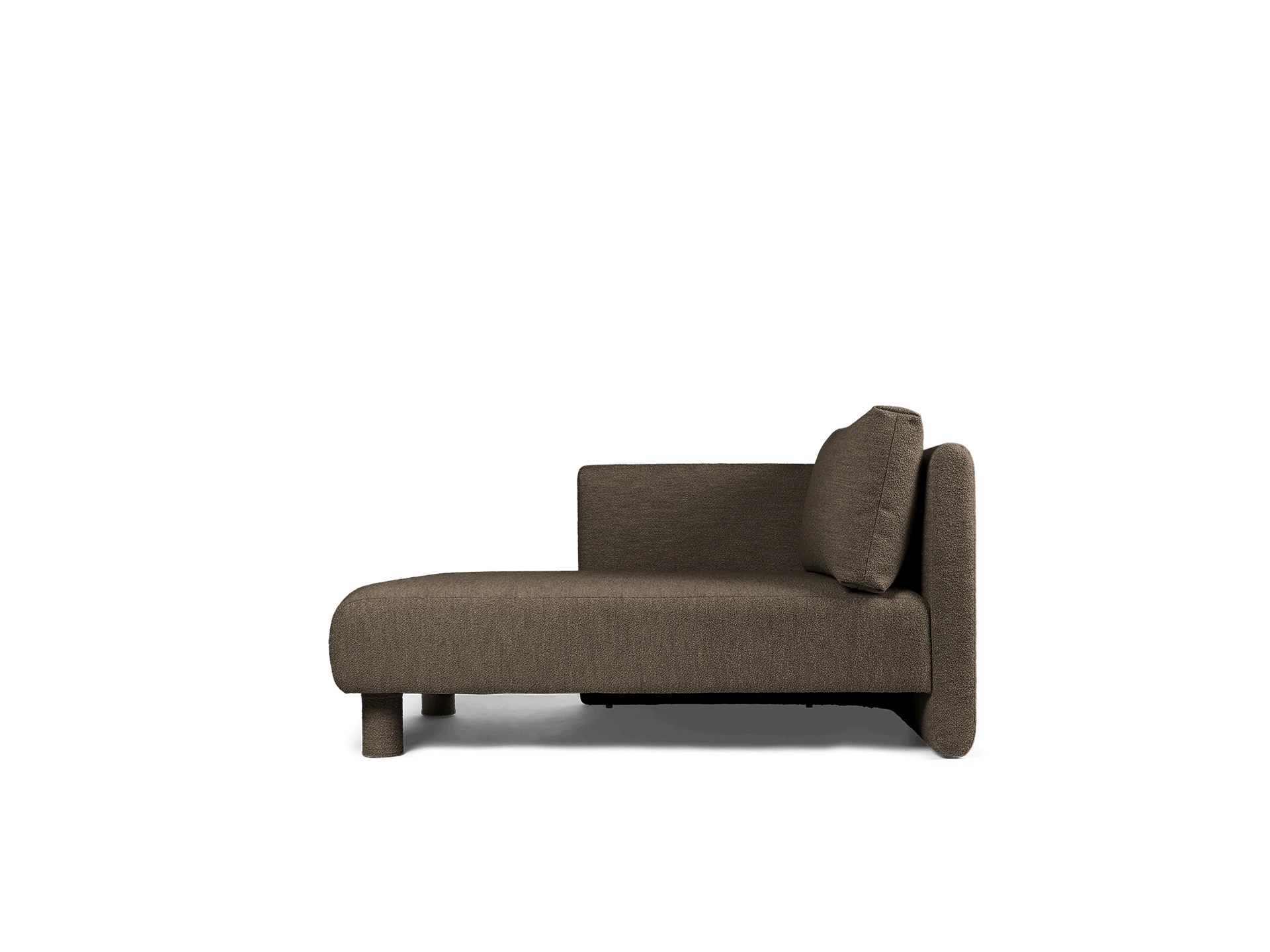 Dase Sofa Chaise Longue Left - Soft Bouclé - Dark Brown - UK - Image 3