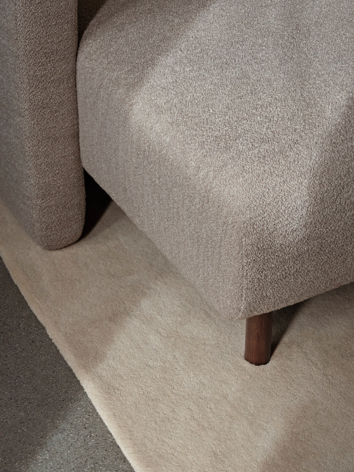 Dase Sofa Chaise Longue Left - Soft Bouclé - Natural - UK - Image 4