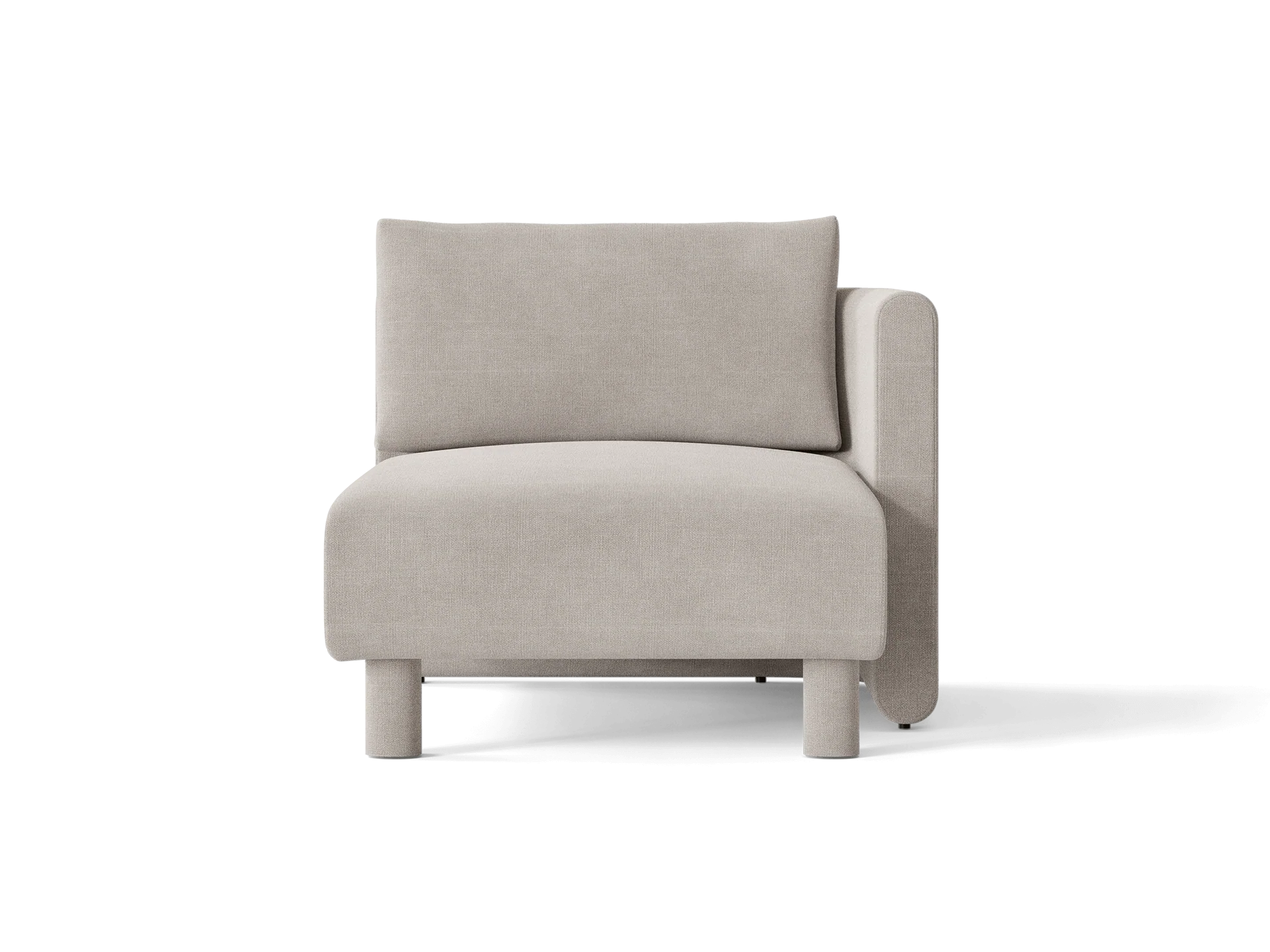 Dase Sofa Chaise Longue Right - Cotton Linen - Natural - UK