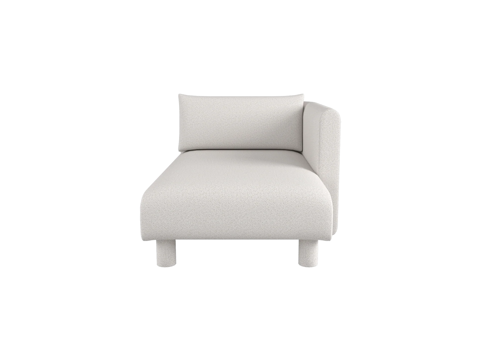 Dase Sofa Chaise Longue Right - Soft Bouclé - Off-white/Sand - UK