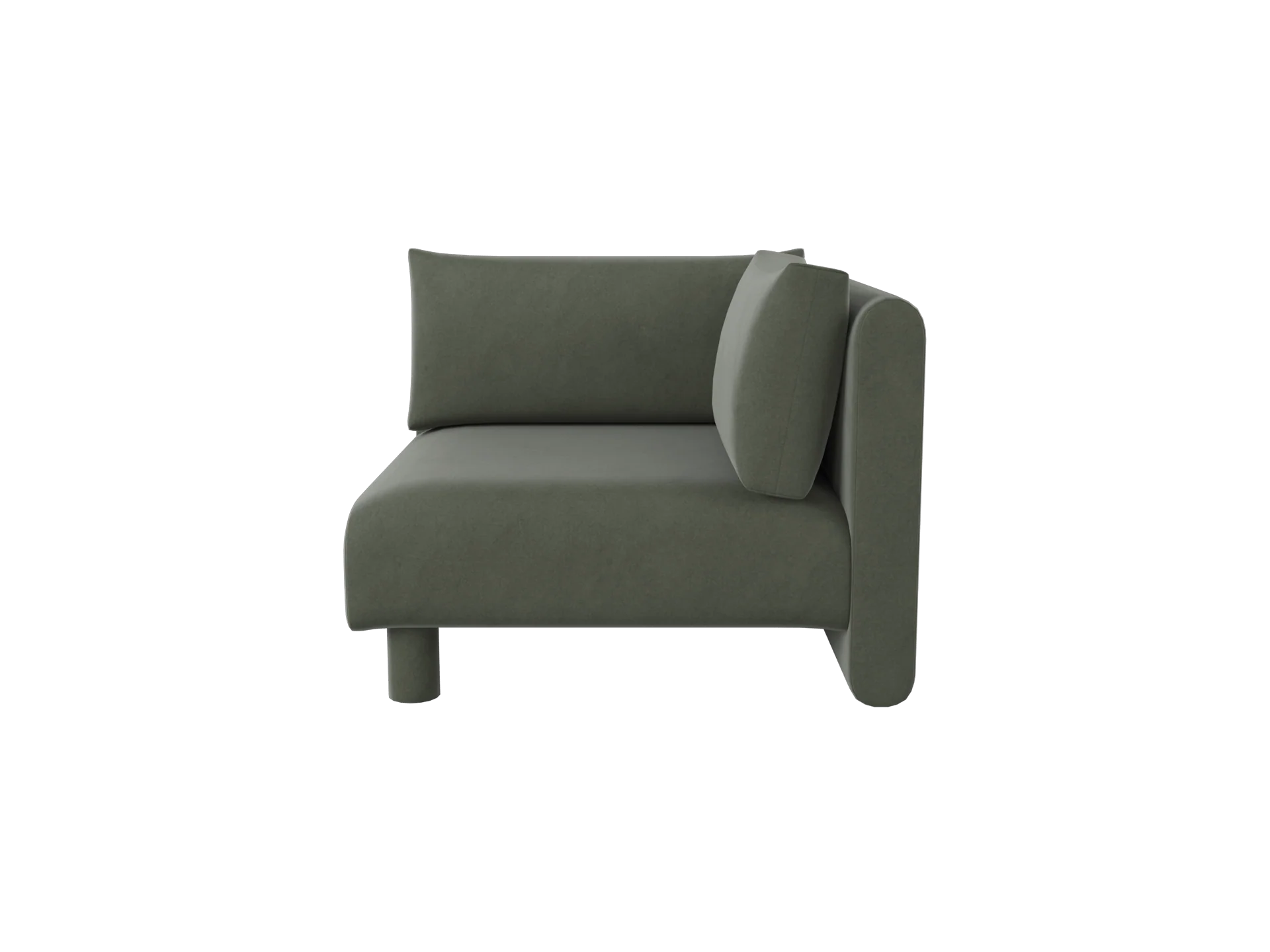 Dase Sofa Corner - Rich Velvet - Pine - UK
