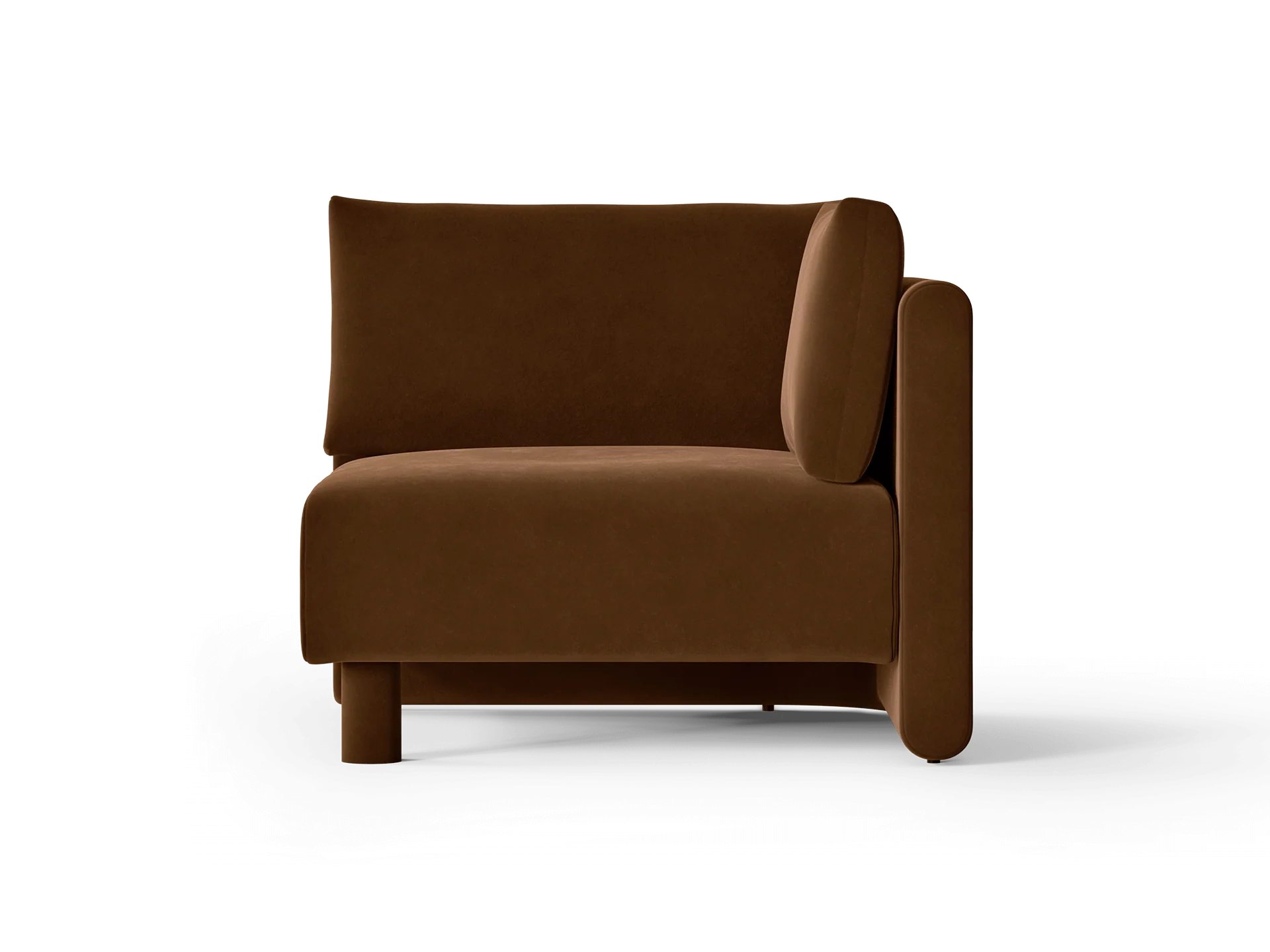Dase Sofa Corner - Rich Velvet - Soft Brown - UK