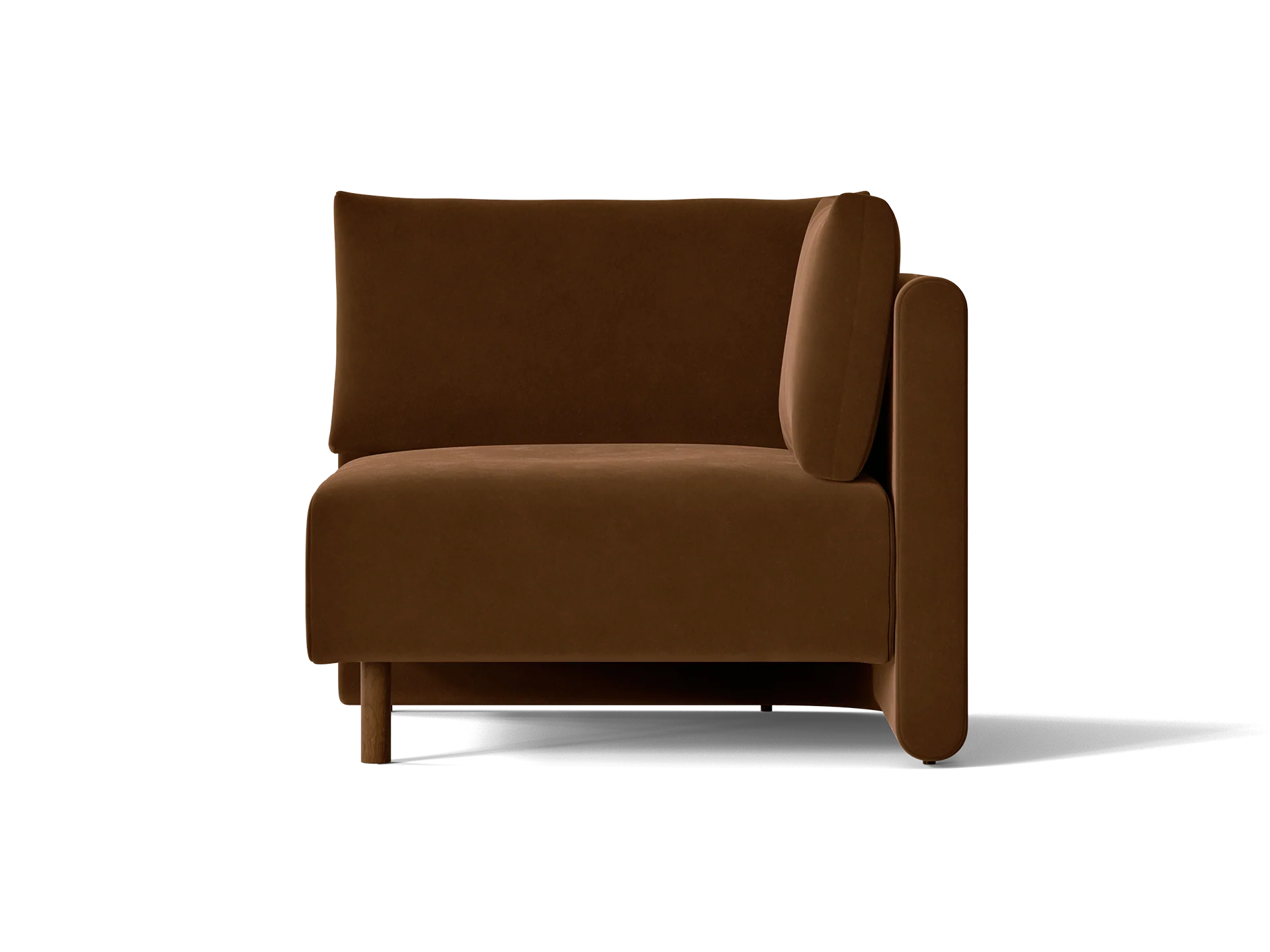 Dase Sofa Corner - Rich Velvet - Soft Brown - UK - Image 2