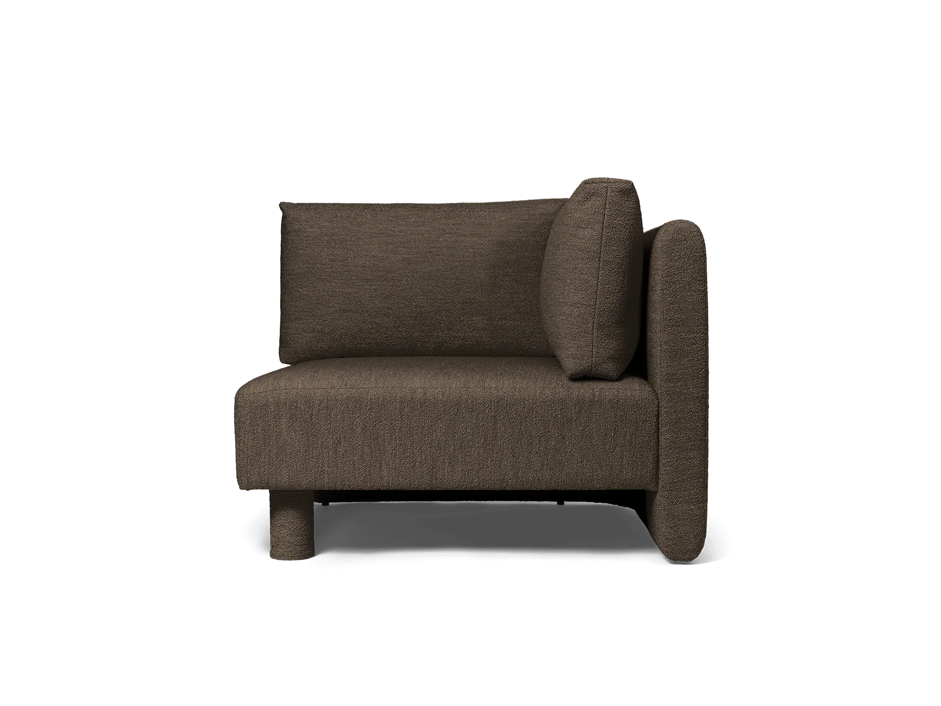 Dase Sofa Corner - Soft Bouclé - Dark Brown - UK