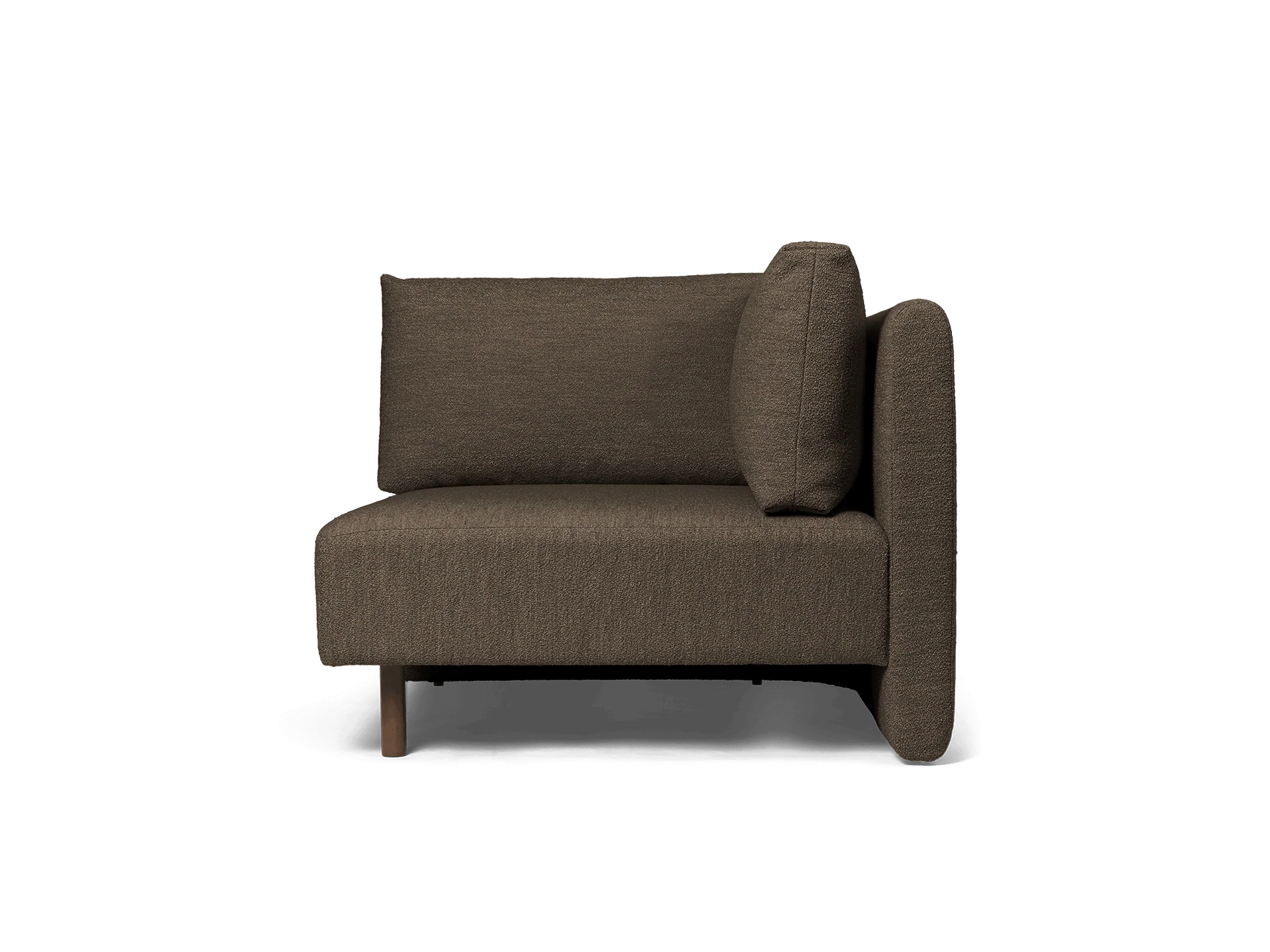 Dase Sofa Corner - Soft Bouclé - Dark Brown - UK - Image 2