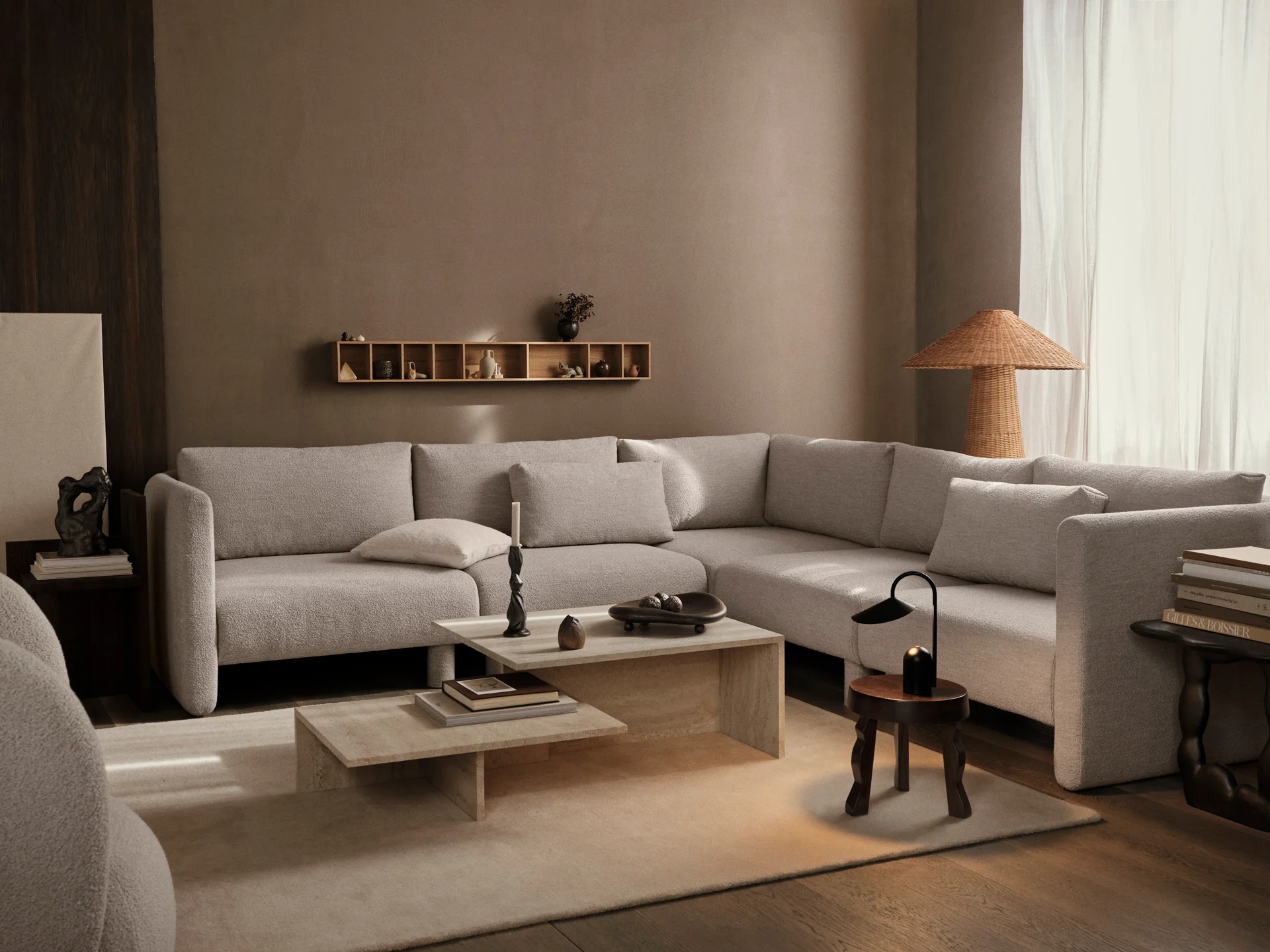 Dase Sofa Corner - Soft Bouclé - Natural - UK - Image 2