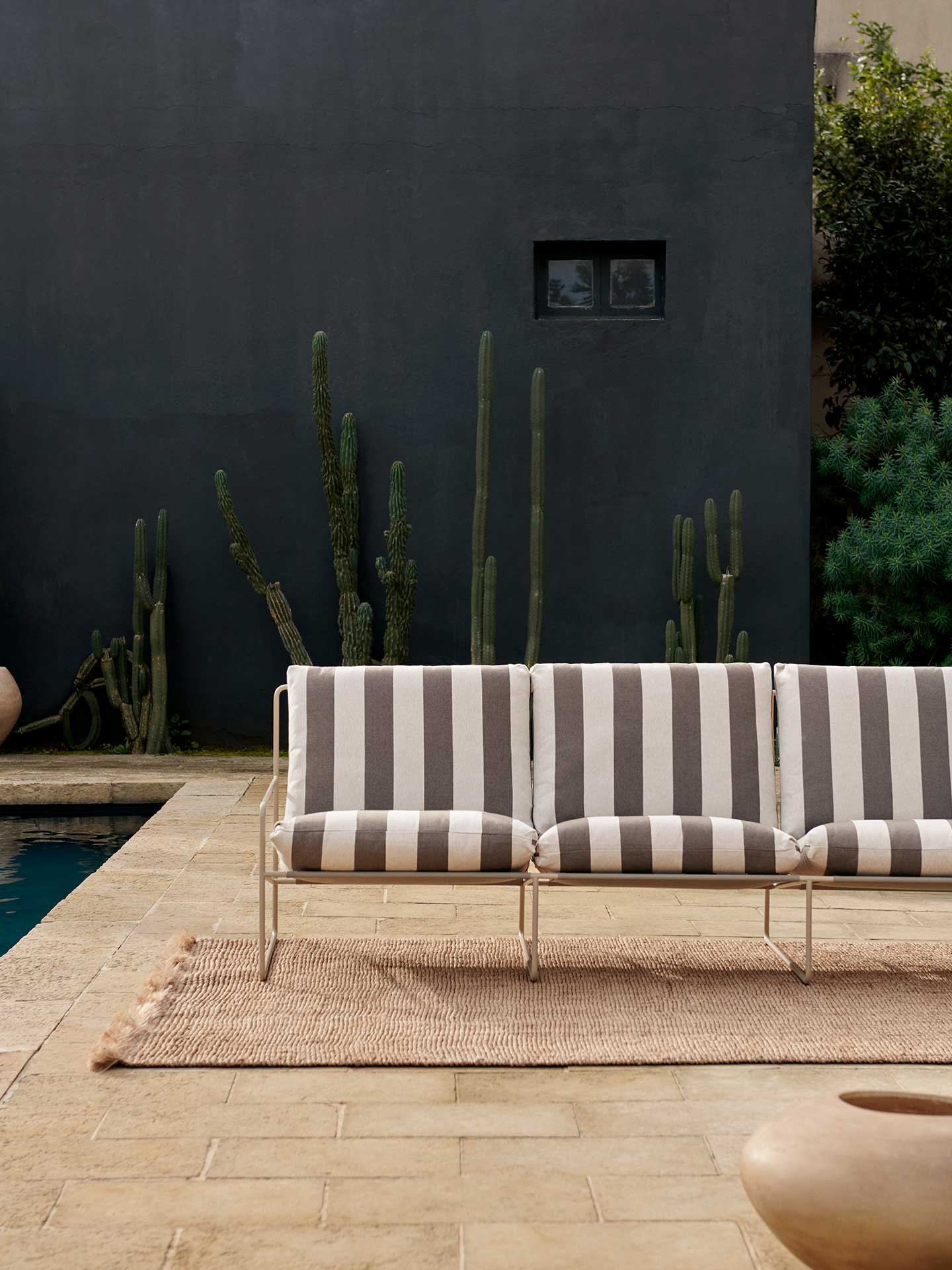 Desert 3-seater - Cashmere - Stripe - Chocolate - UK - Image 3