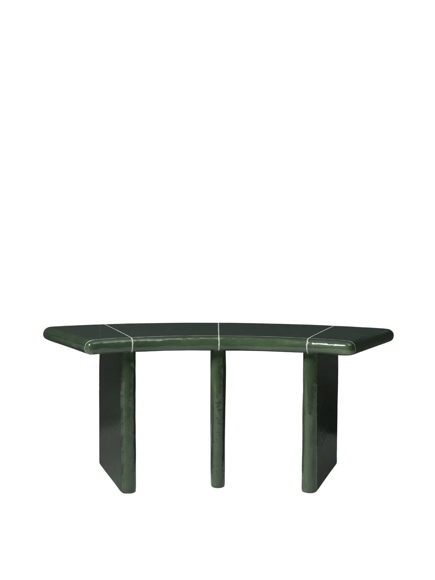 Deya Curved Bench - 110 - Dark Green