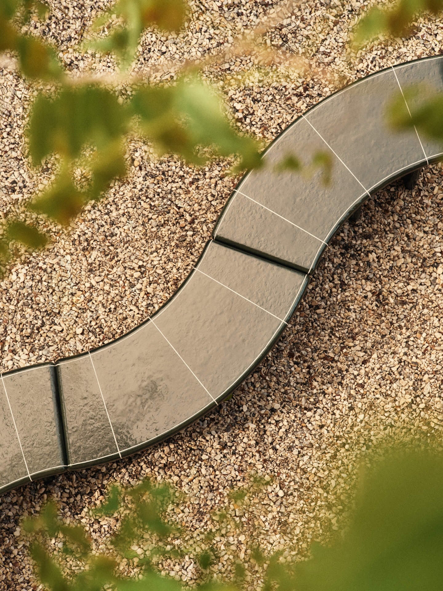 Deya Curved Bench - 110 - Dark Green - Image 3