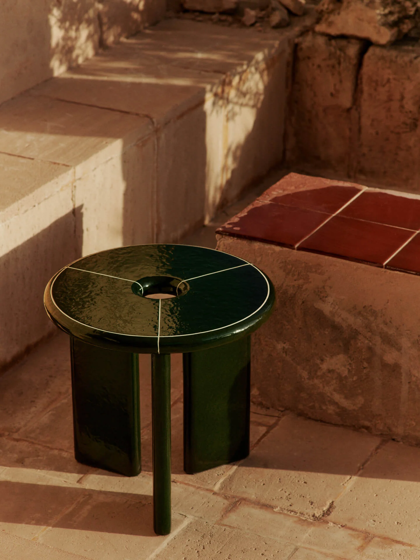 Deya Side Table - Dark Green - Image 2
