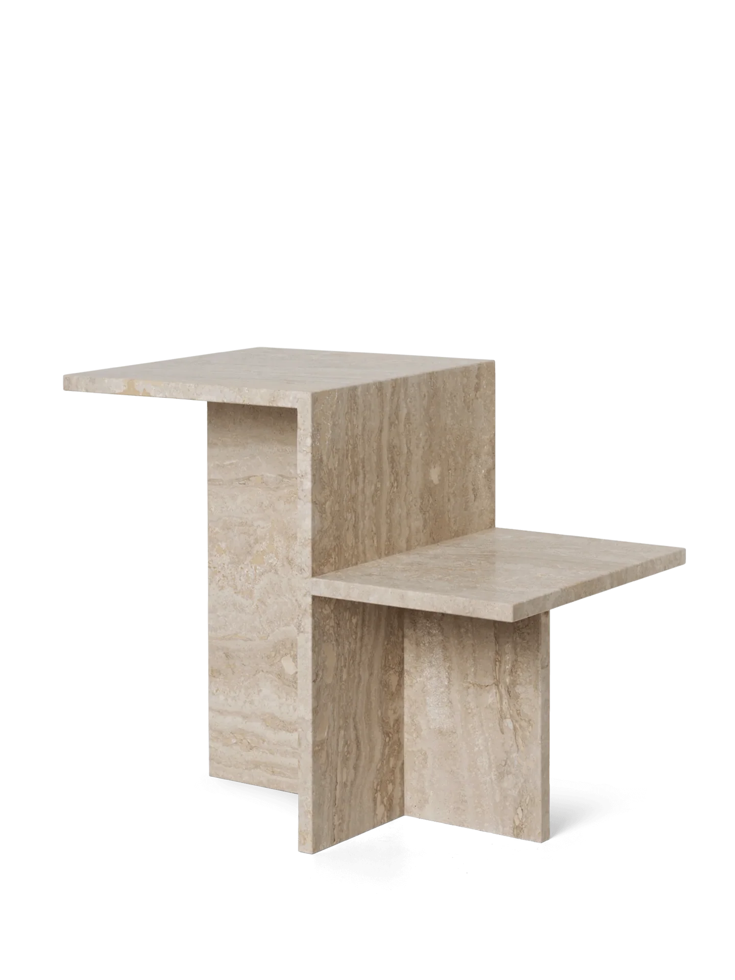 Distinct Side Table - Travertine