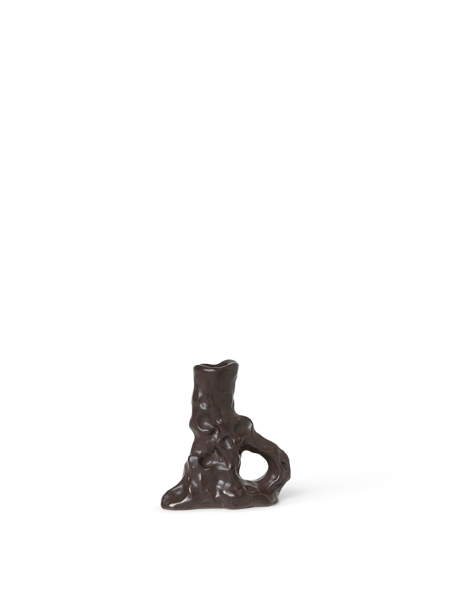 Dito Candle Holder - Single - Dark Brown