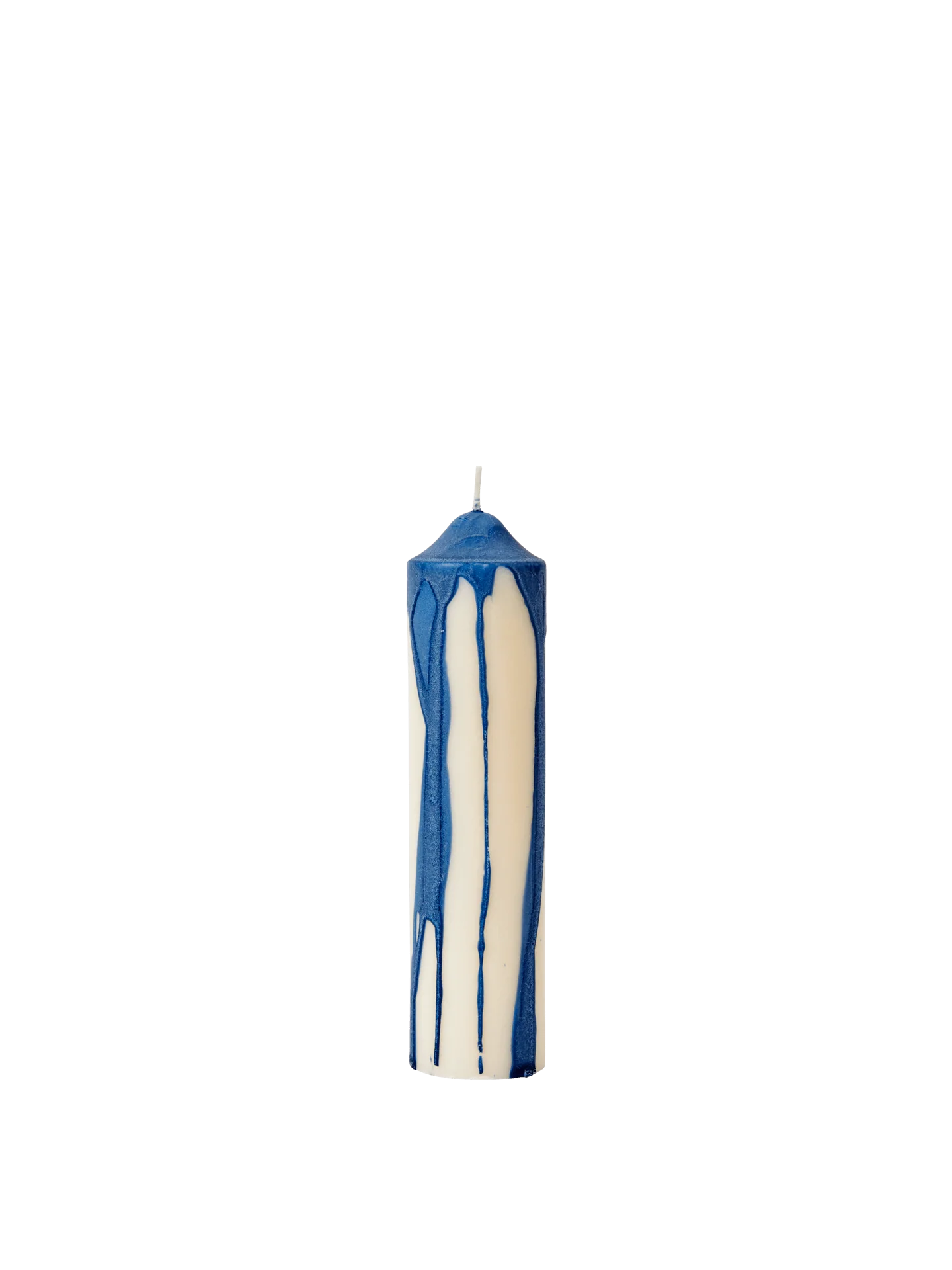 Dryp Pillar Candle - Small - Deep Blue