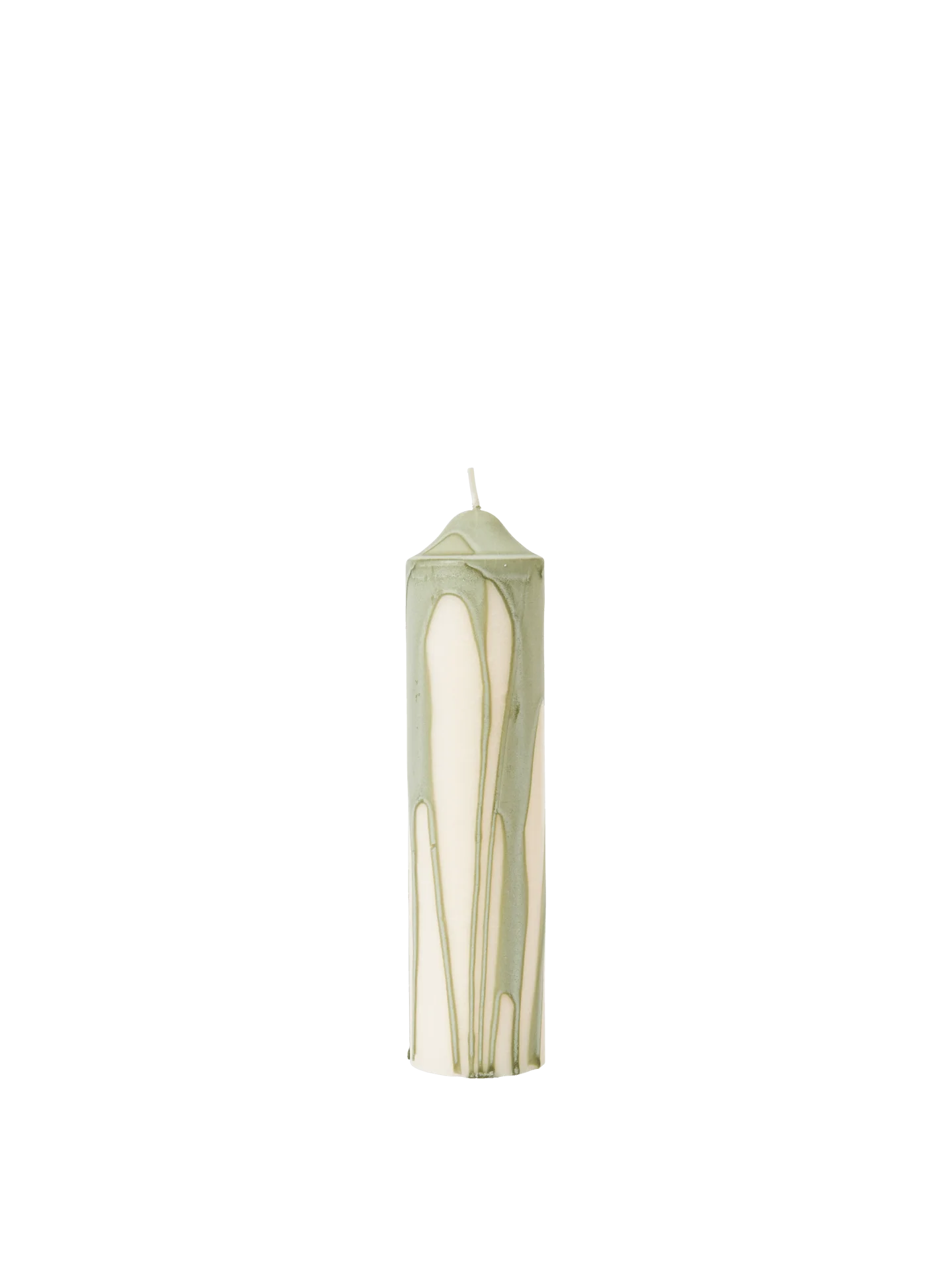 Dryp Pillar Candle - Small - Tea Green