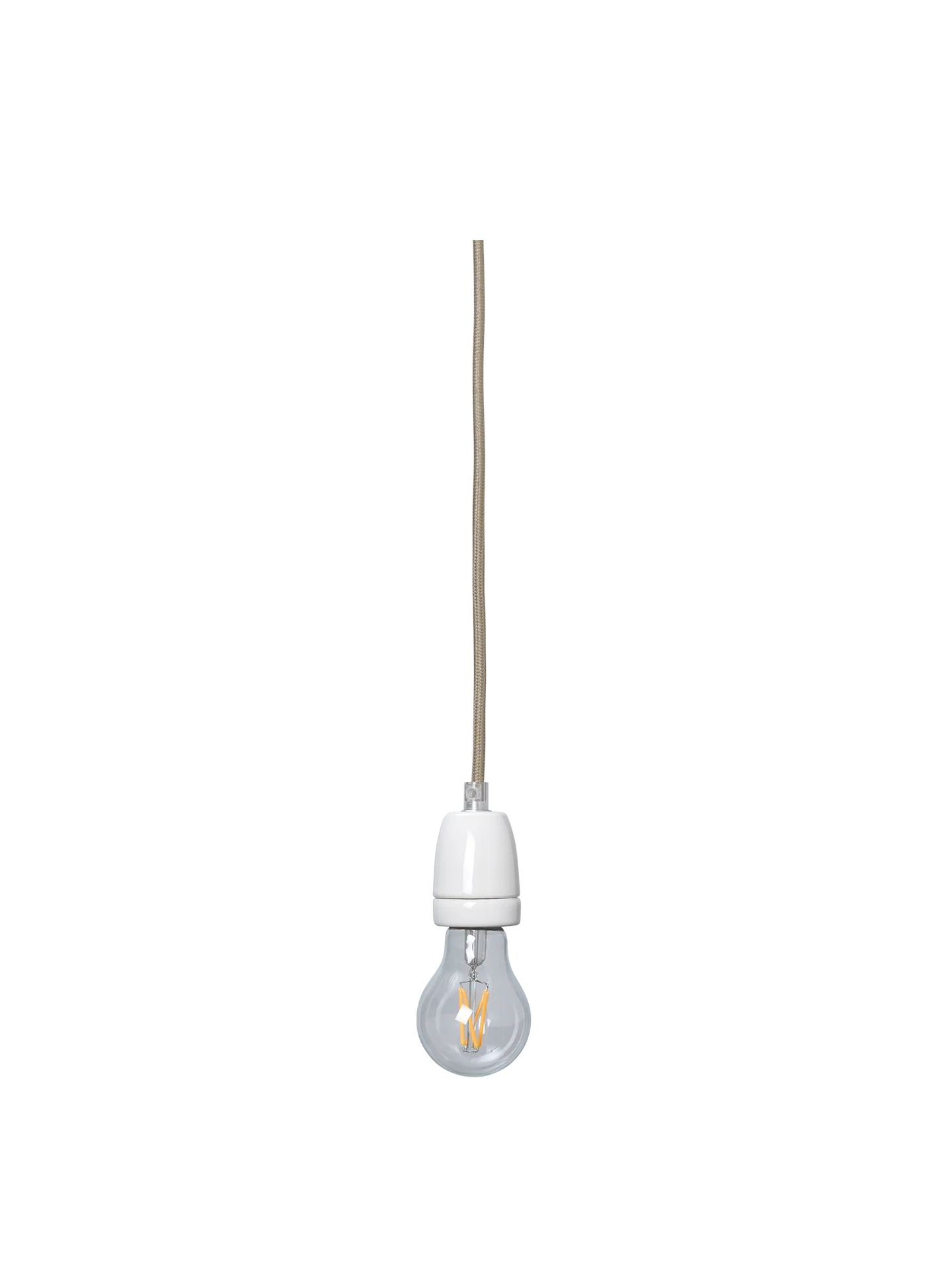 Fabric Cord Set - Ceramic Socket - 4m - Pendant - Dark Cashmere