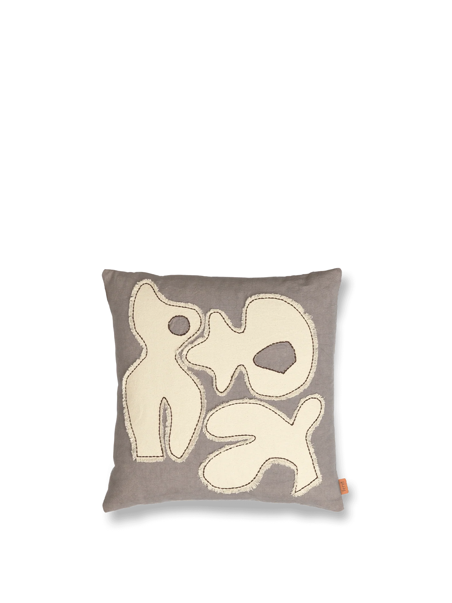 Figure Cushion - Grey Blue/Off-White