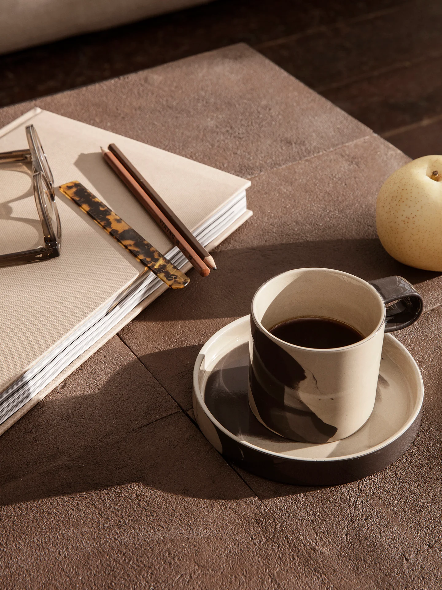 Flod Café Table - Mocha/Black - Image 2