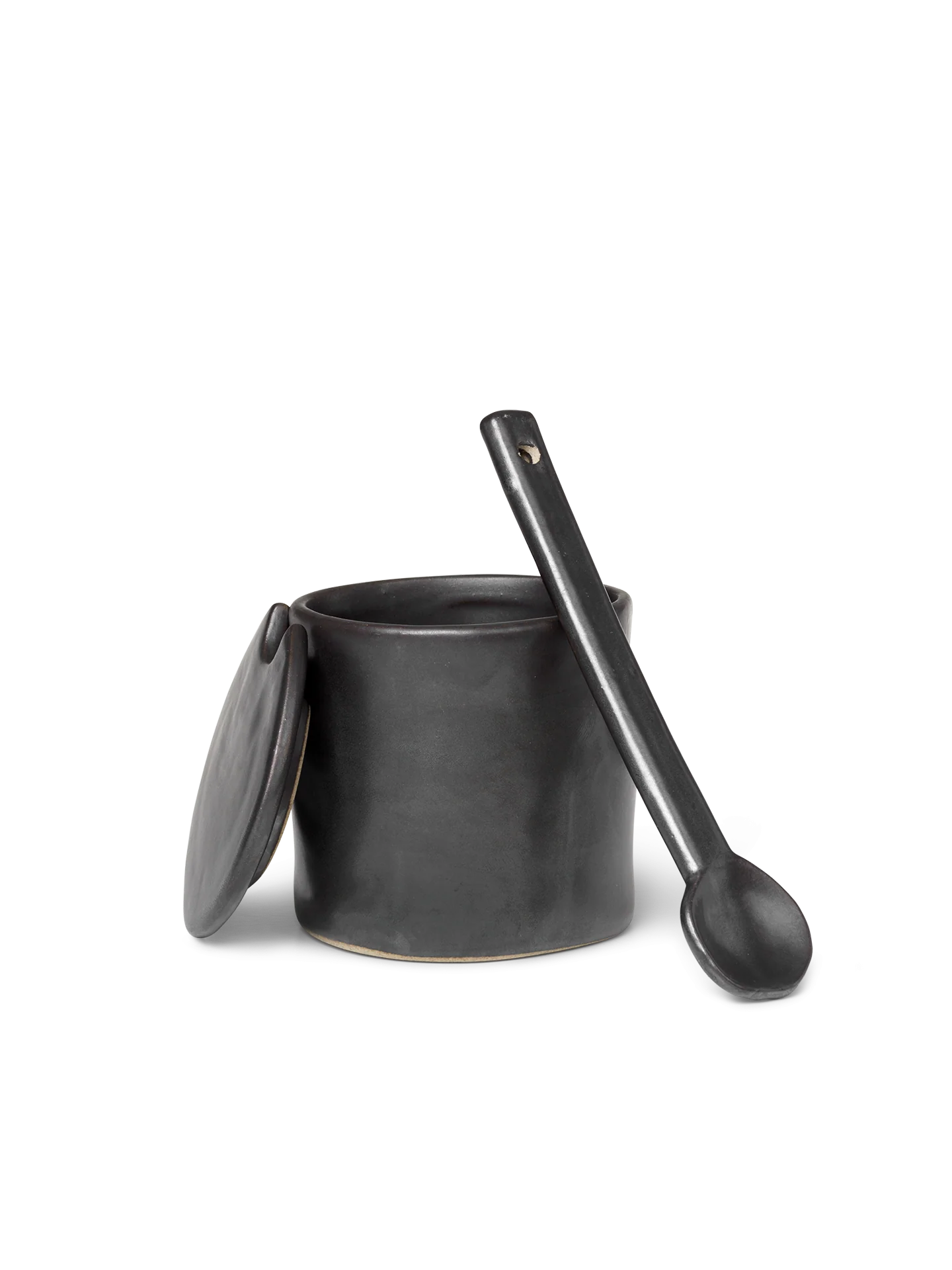 Flow Jar with Spoon - Black - Image 3