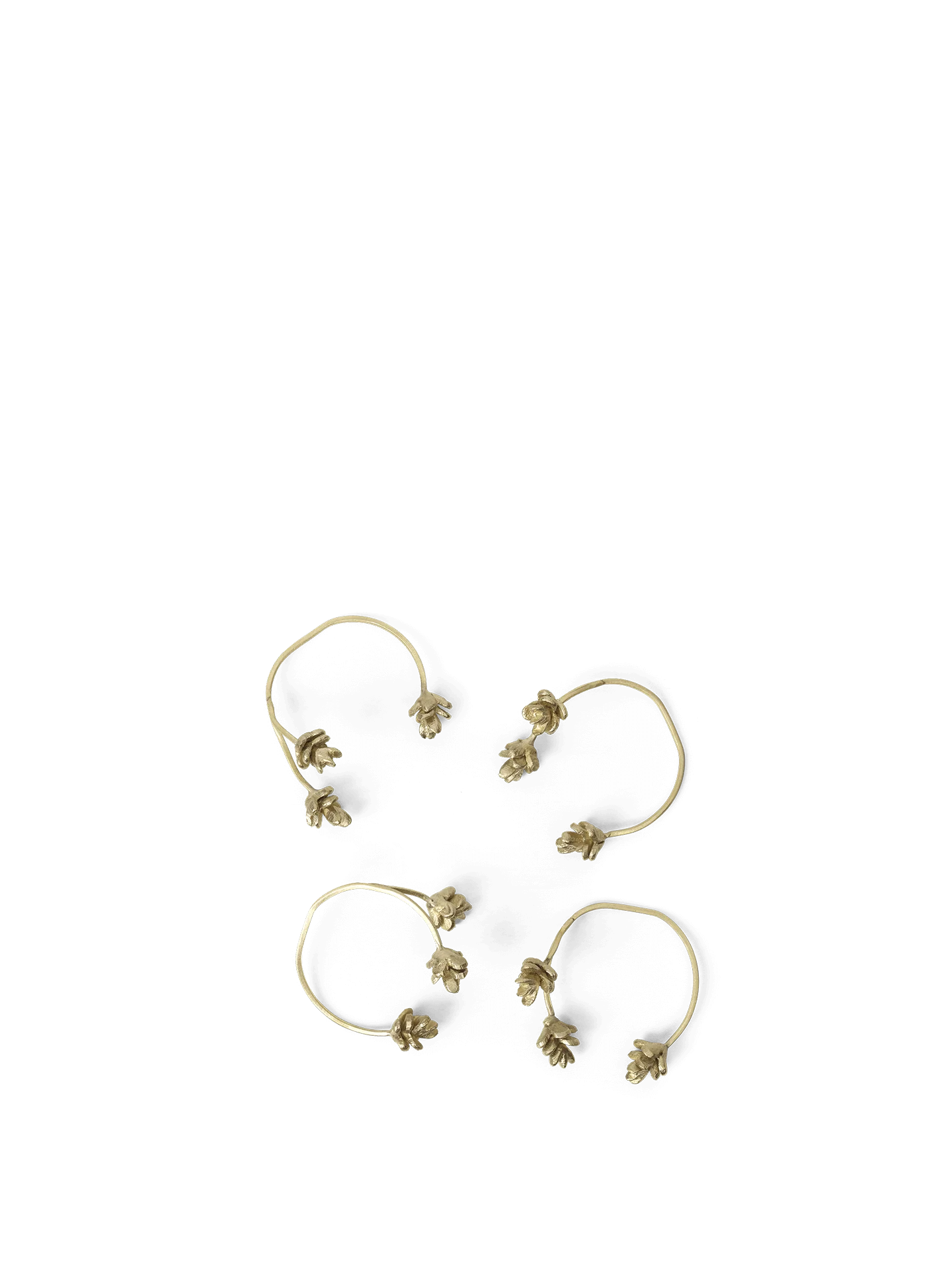 Forest Napkin Rings - Set of 4 - Brass