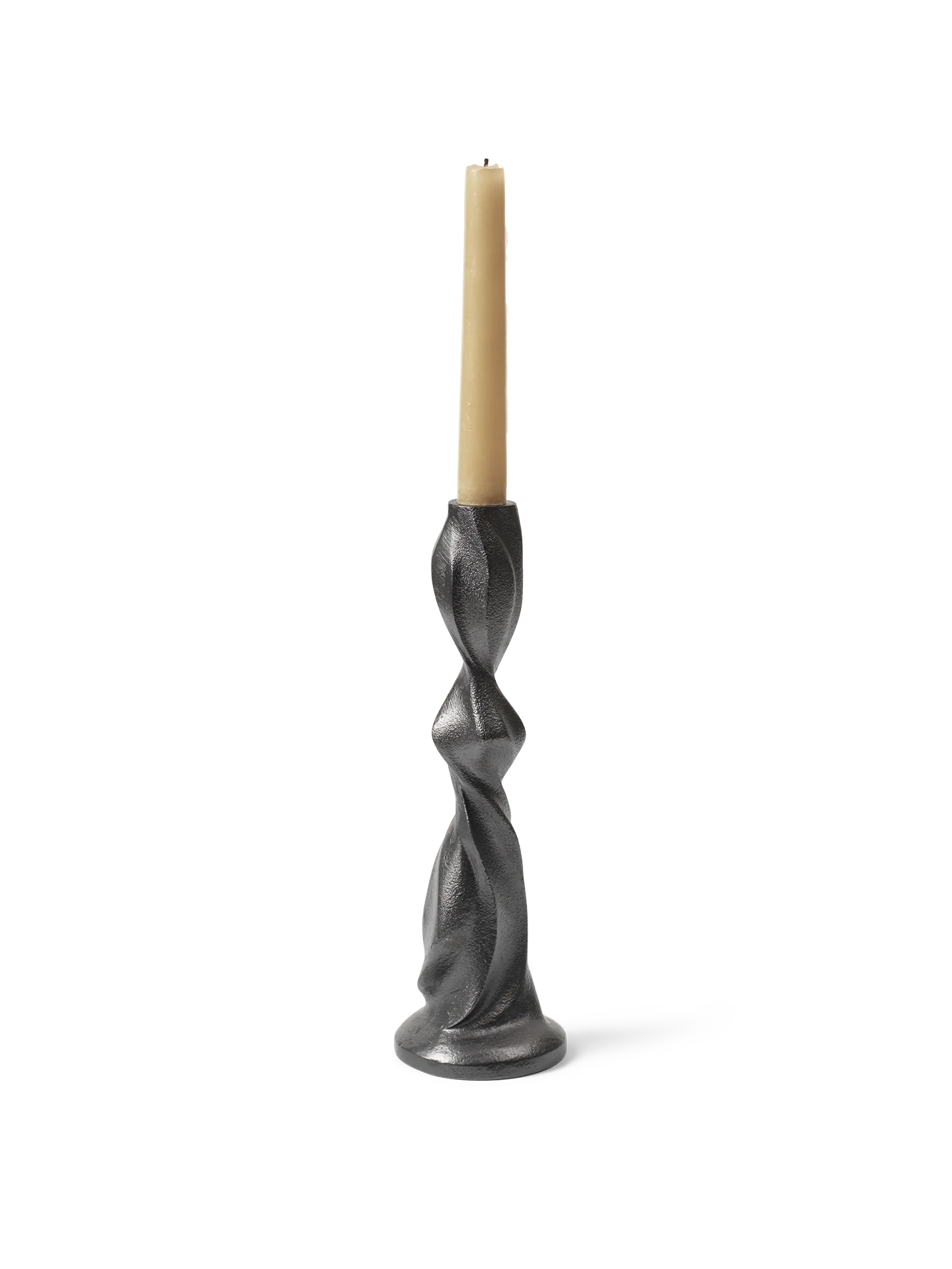 Gale Candle Holder - Medium - Blackened Aluminium