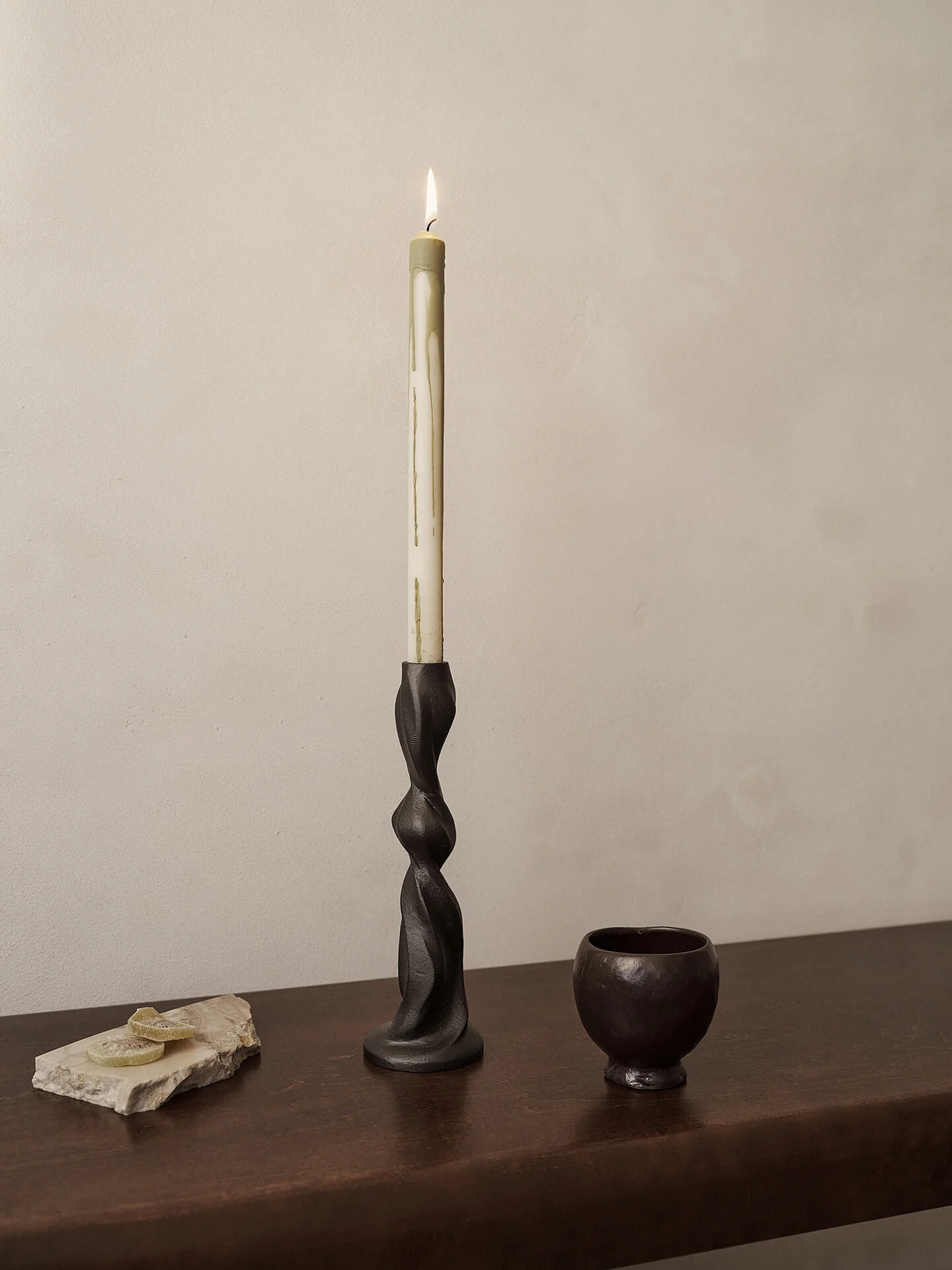Gale Candle Holder - Medium - Blackened Aluminium - Image 2