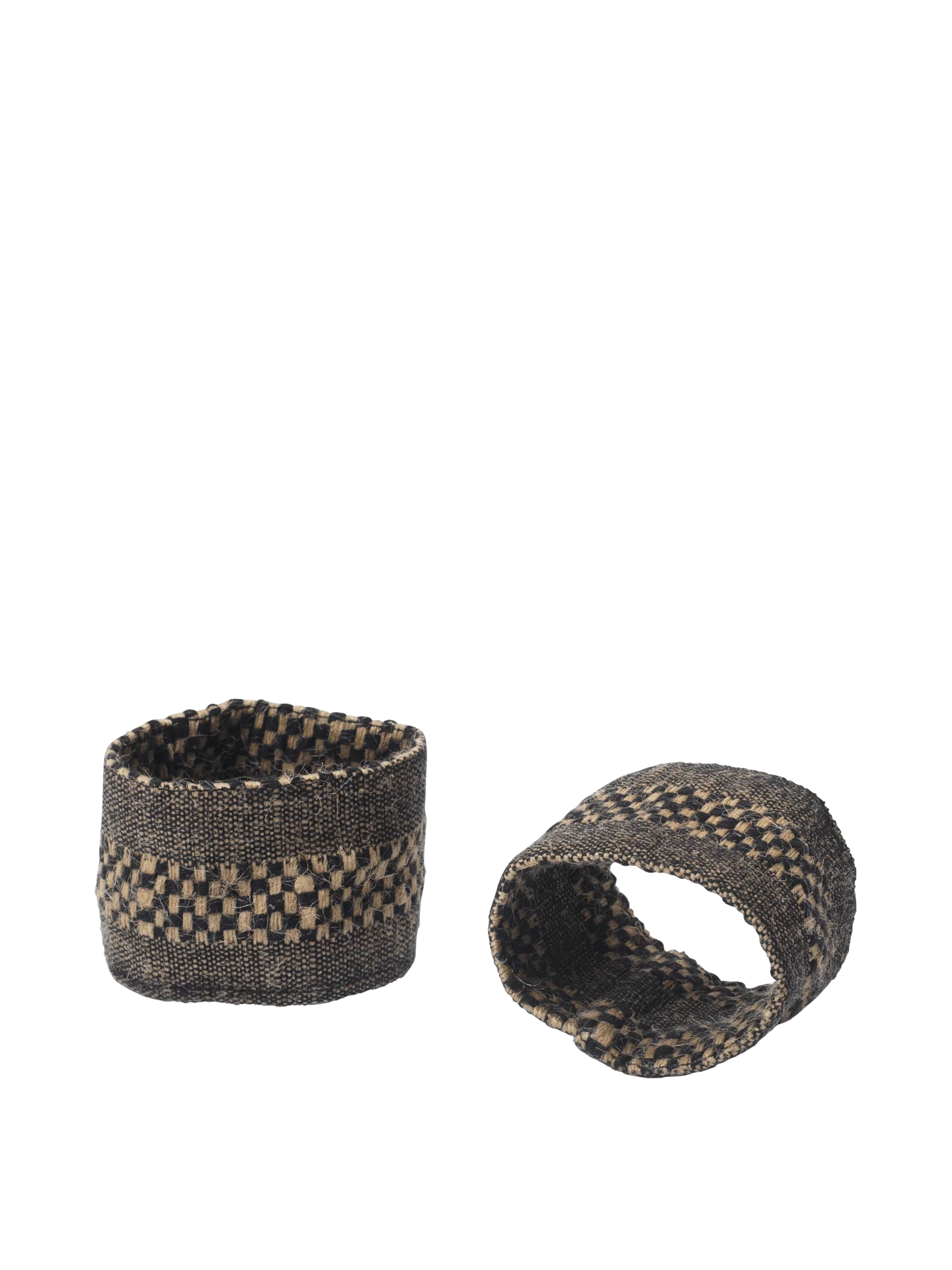 Gather Napkin Rings - Set of 2 - Black/Natural