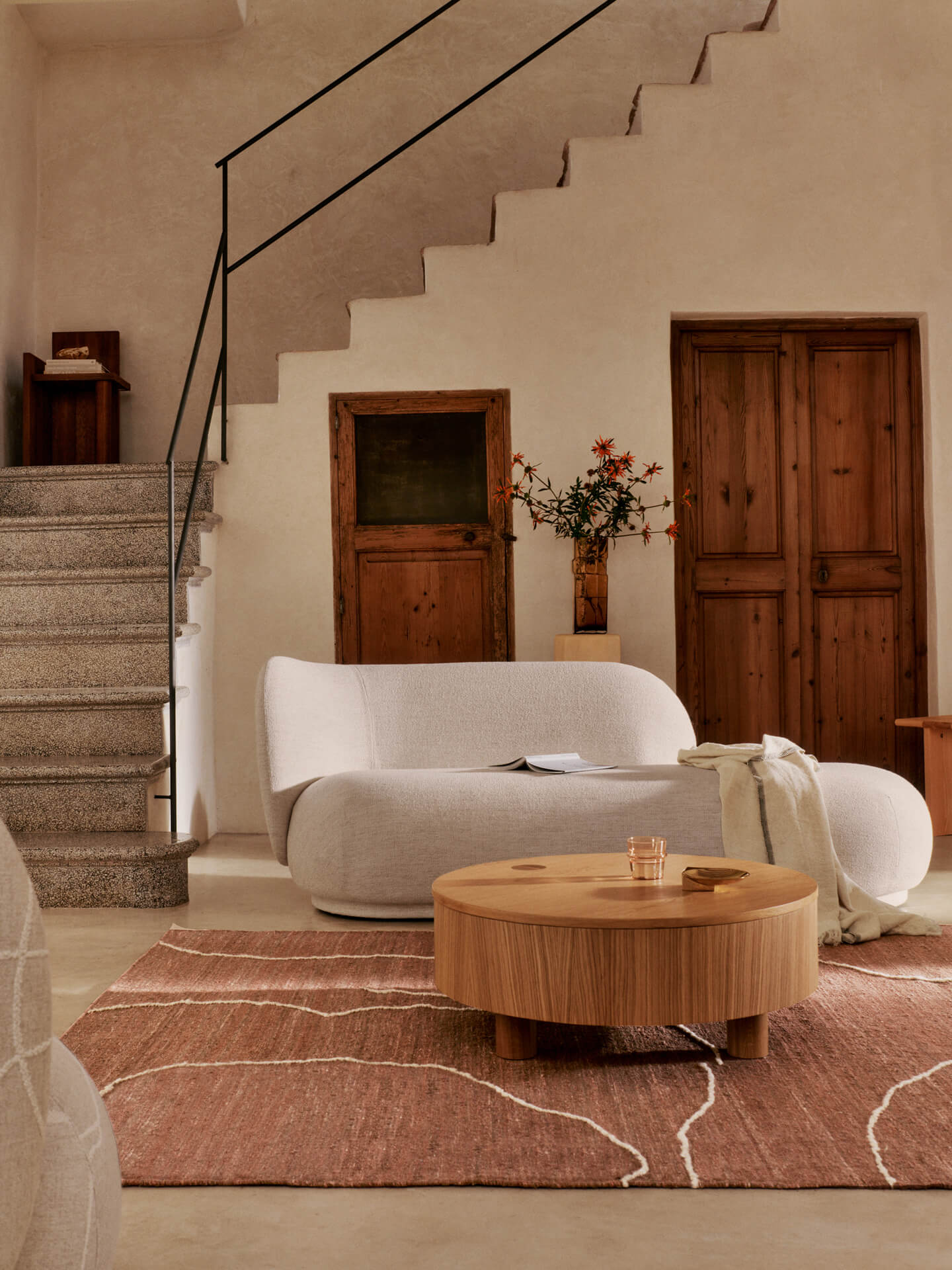 Gesso Jute Rug - Terracotta/Off-White - Image 4