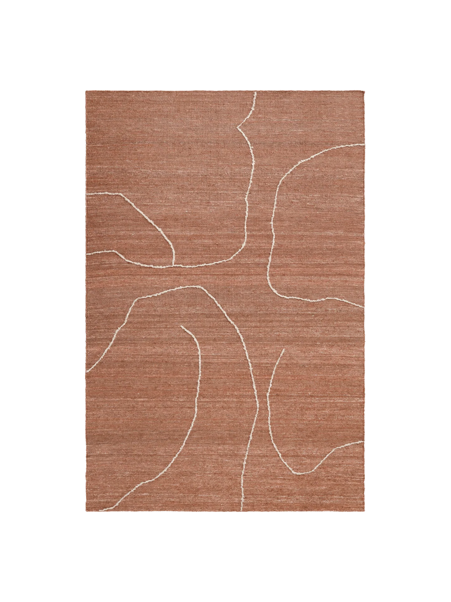 Gesso Jute Rug - Terracotta/Off-White - Image 7