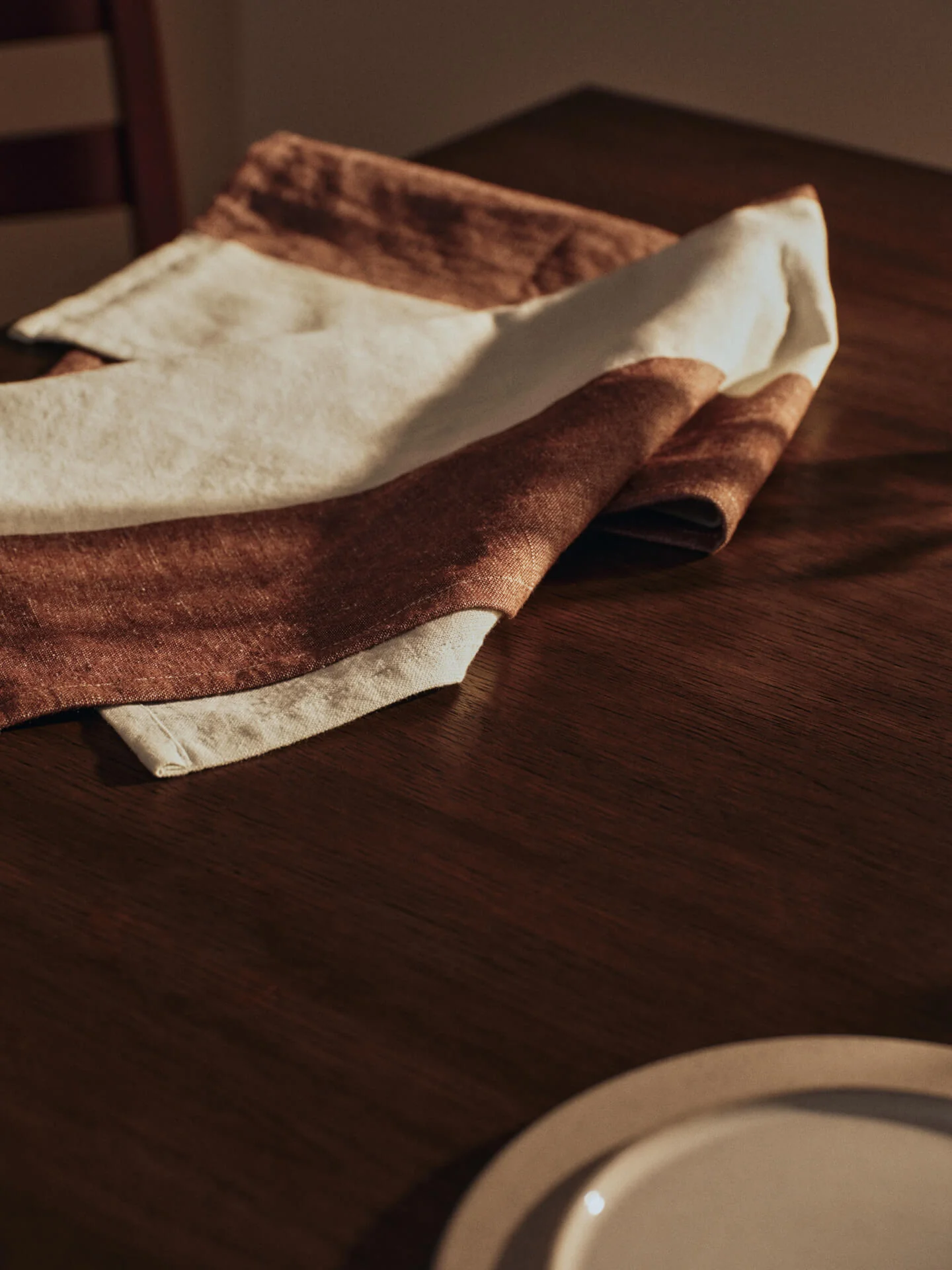 Hale Tea Towel - Chestnut/Frosted Lime - Image 2