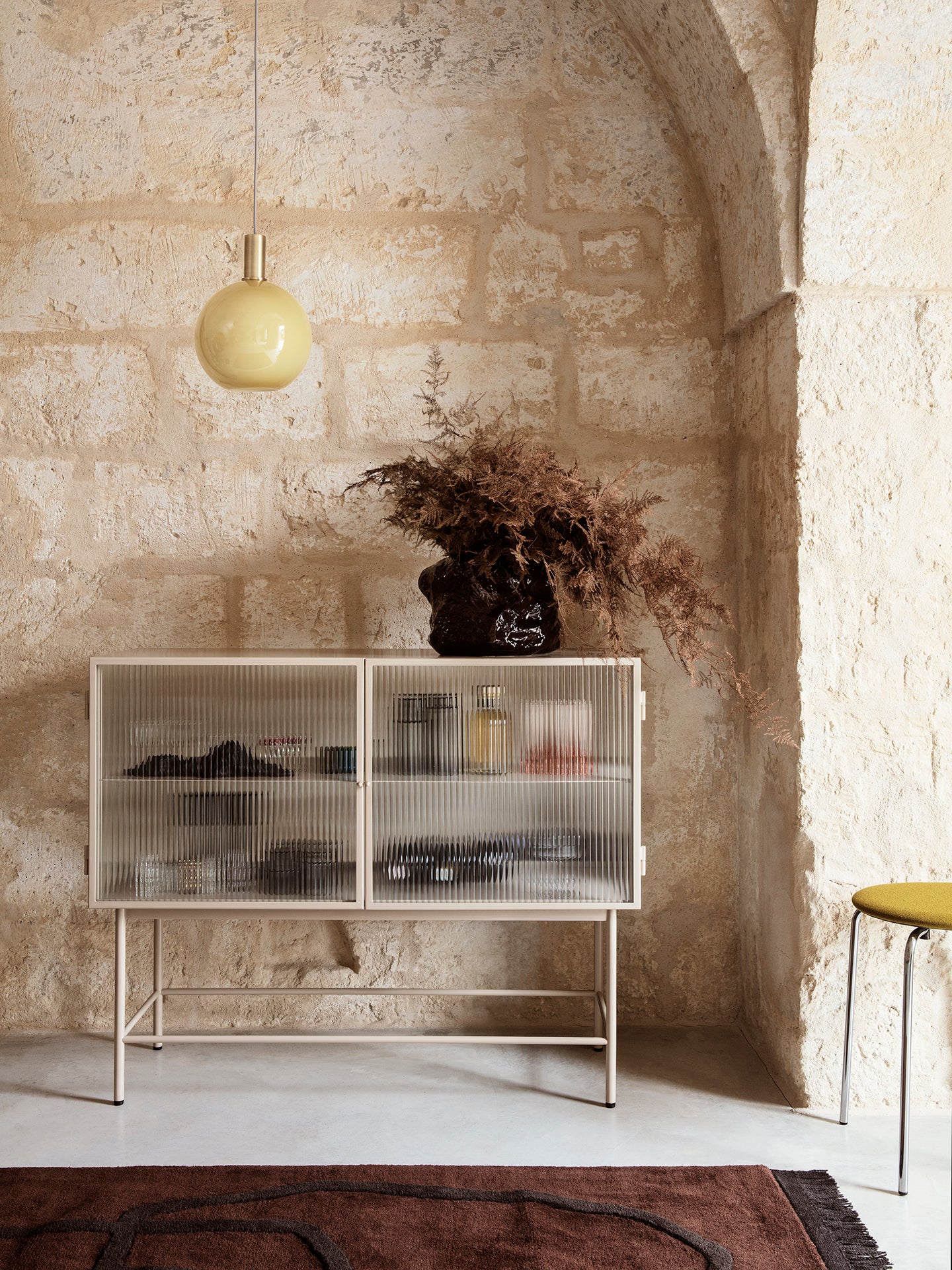 Haze Sideboard - Reeded Glass - Cashmere - Image 2