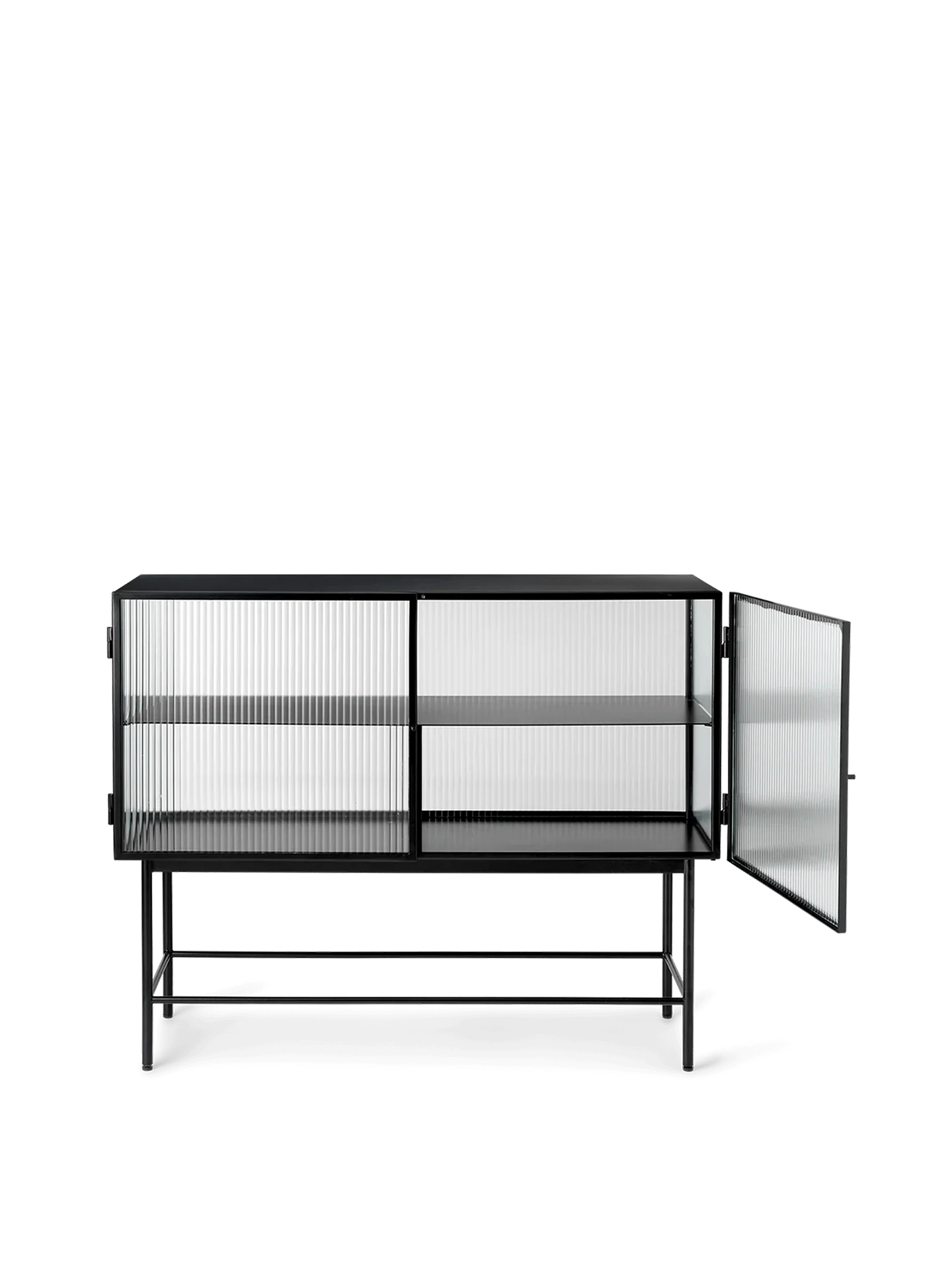 Haze Sideboard - Reeded Glass - Black - Image 3