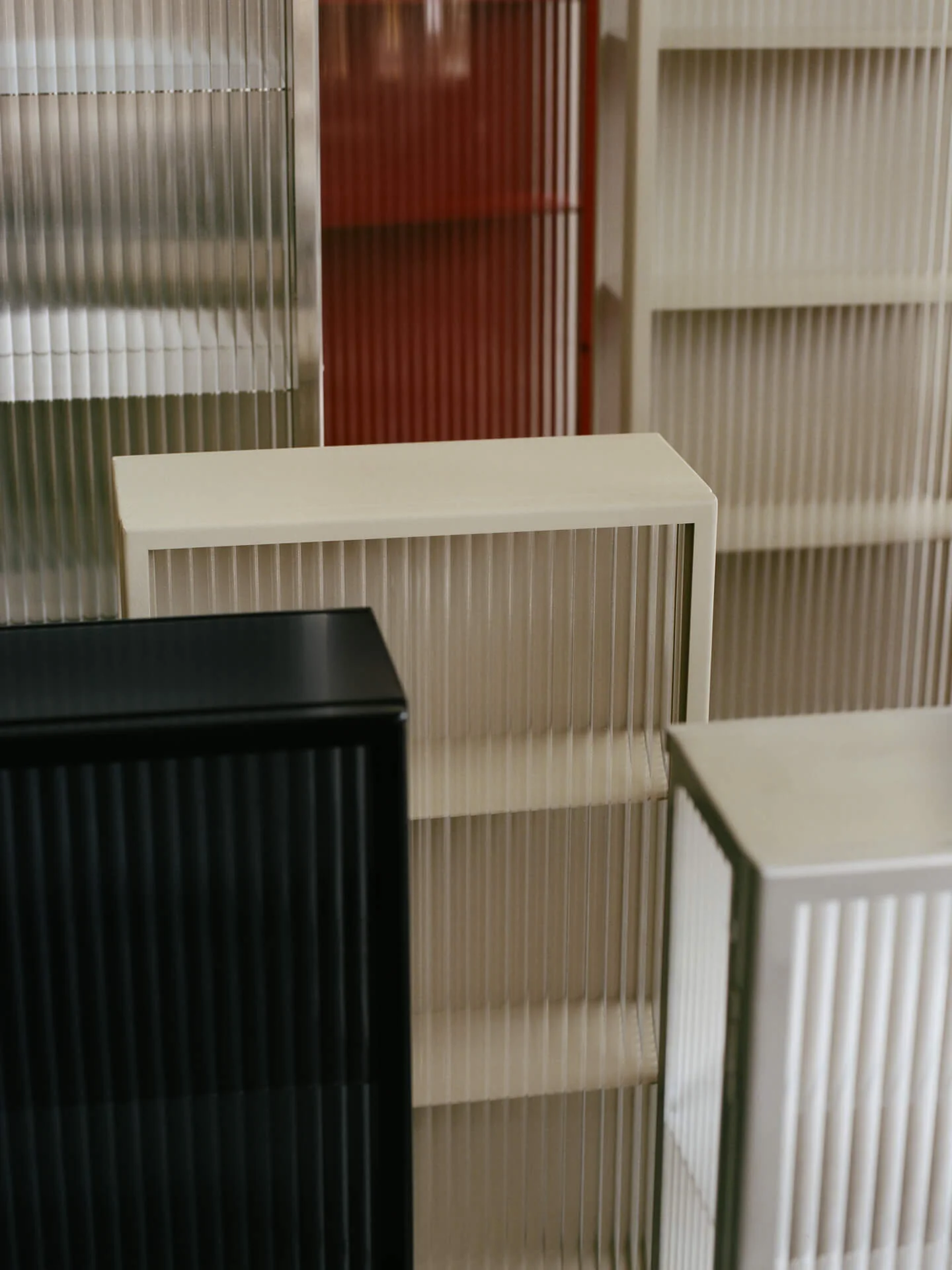 Haze Wall Cabinet - Reeded Glass - Cashmere - Image 2