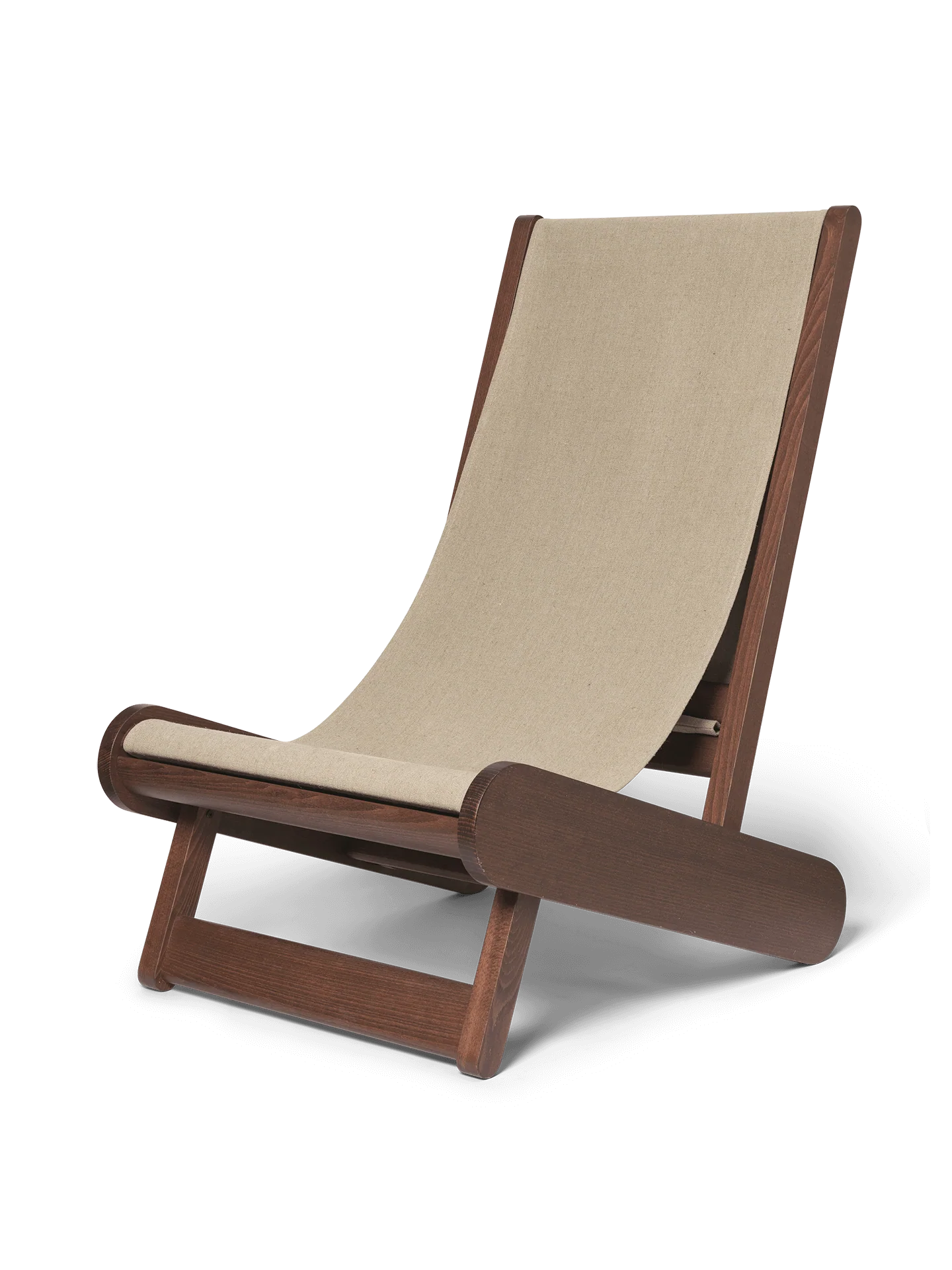 Hemi Lounge Chair - Dark Stained/Natural