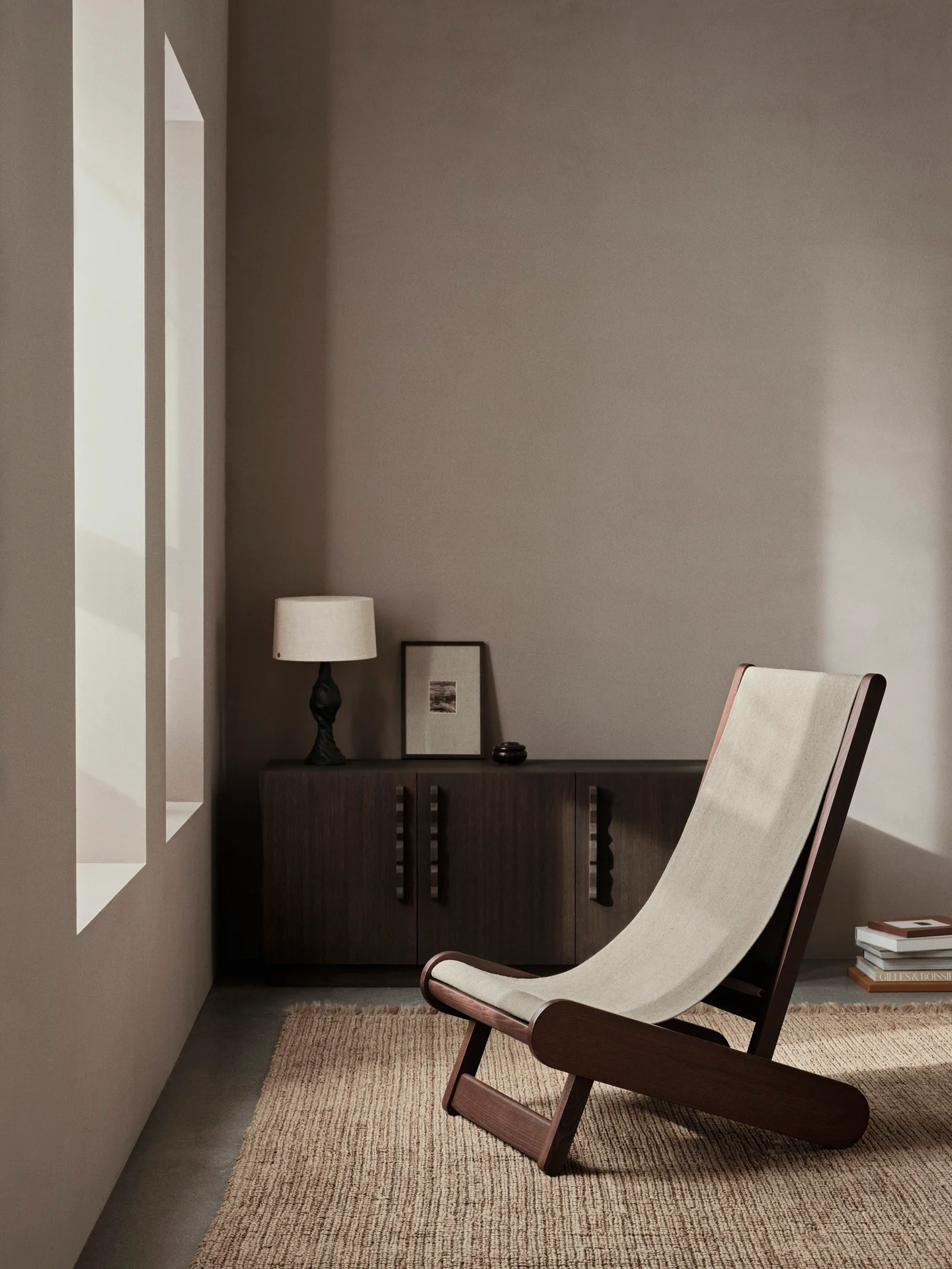 Hemi Lounge Chair - Dark Stained/Natural - Image 2