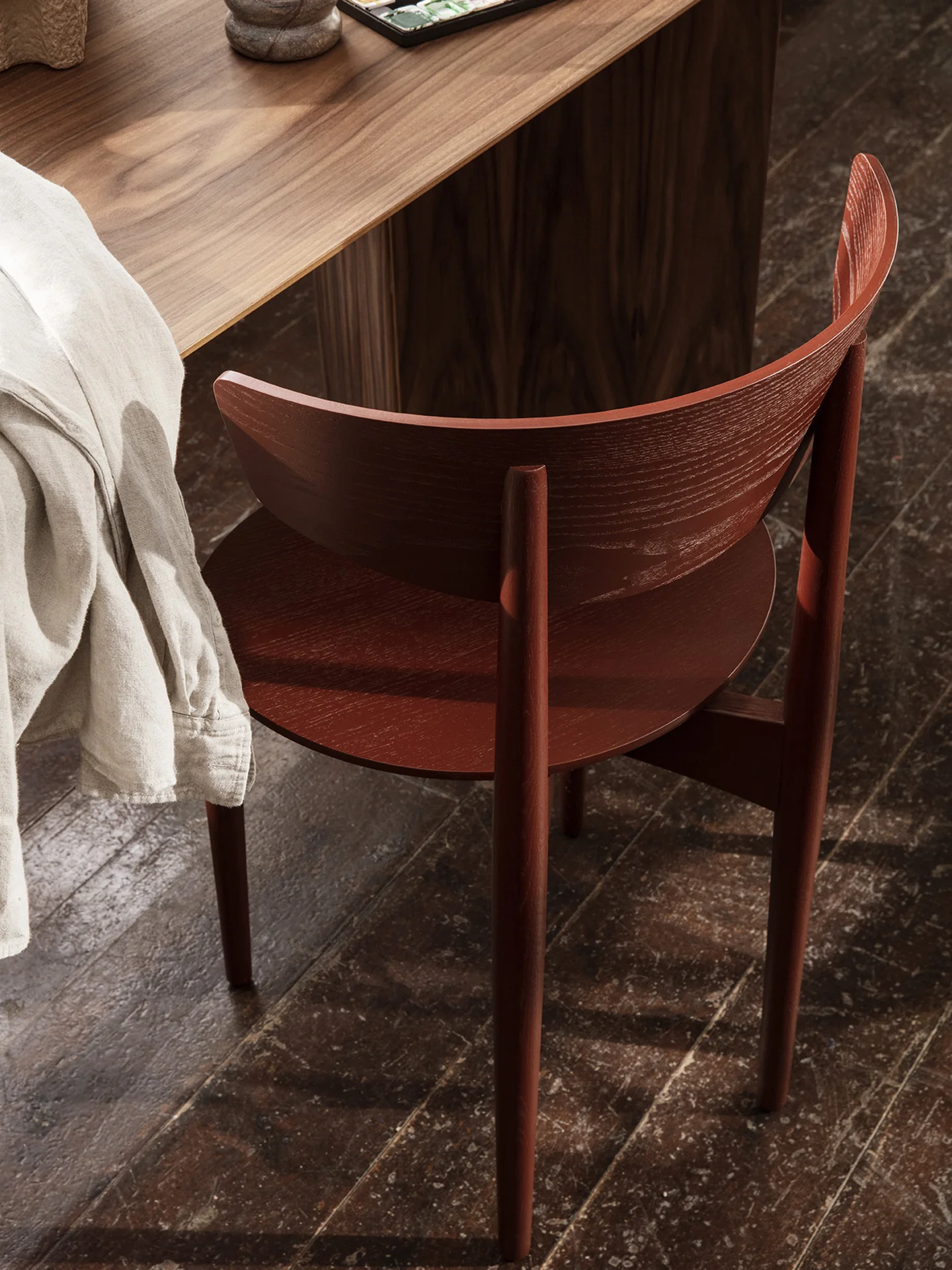 Herman Dining Chair - Wood - Red Brown - Image 2