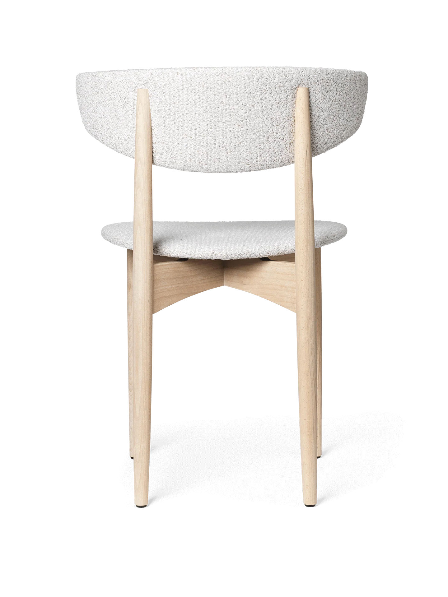 Herman Dining Chair - Upholstered - Soft Bouclé - White Beech/Off-White/Sand - UK - Image 3