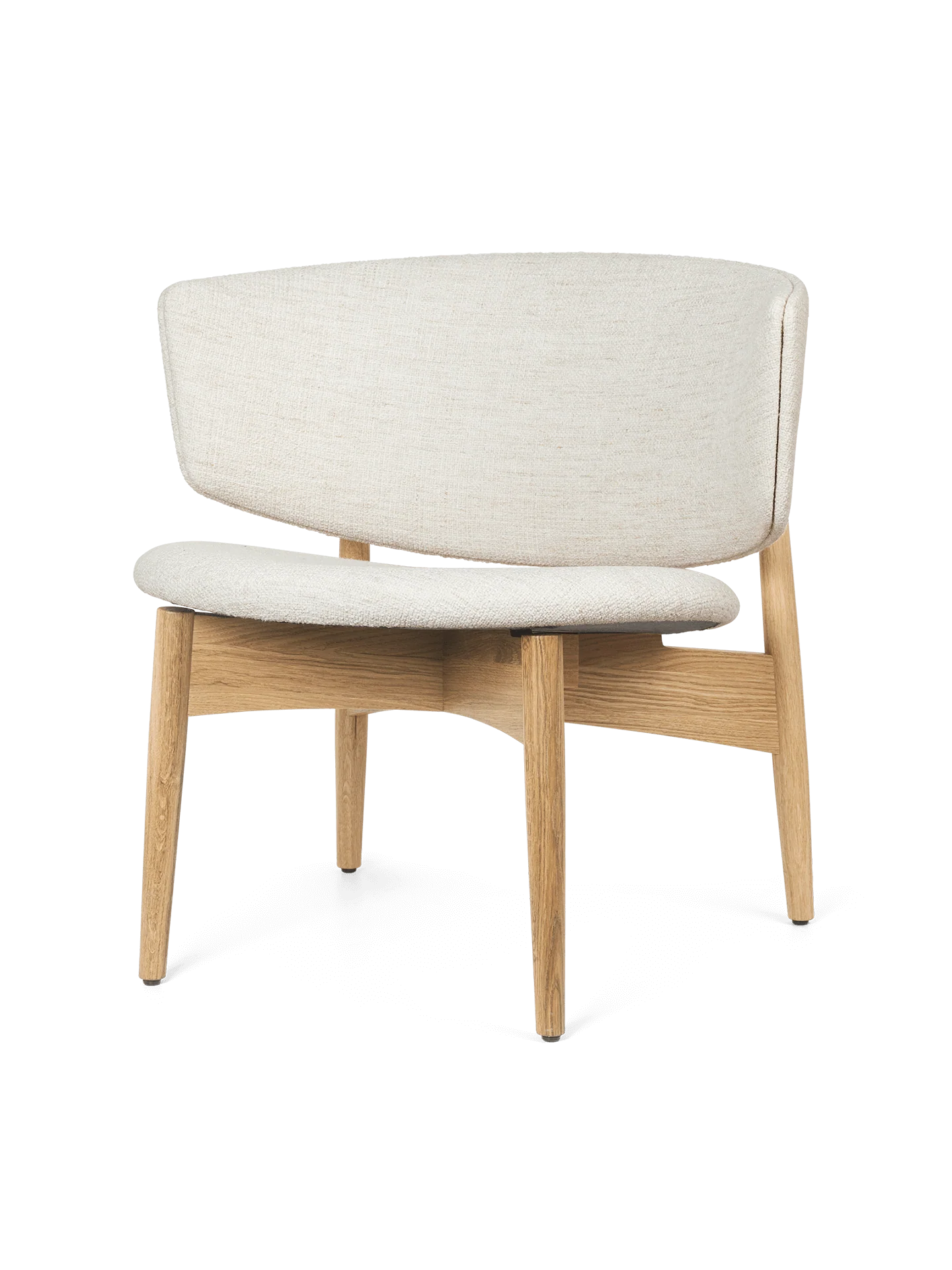 Herman Lounge Chair - Wood - Bouclé - Oak/Off-White UK - Image 3