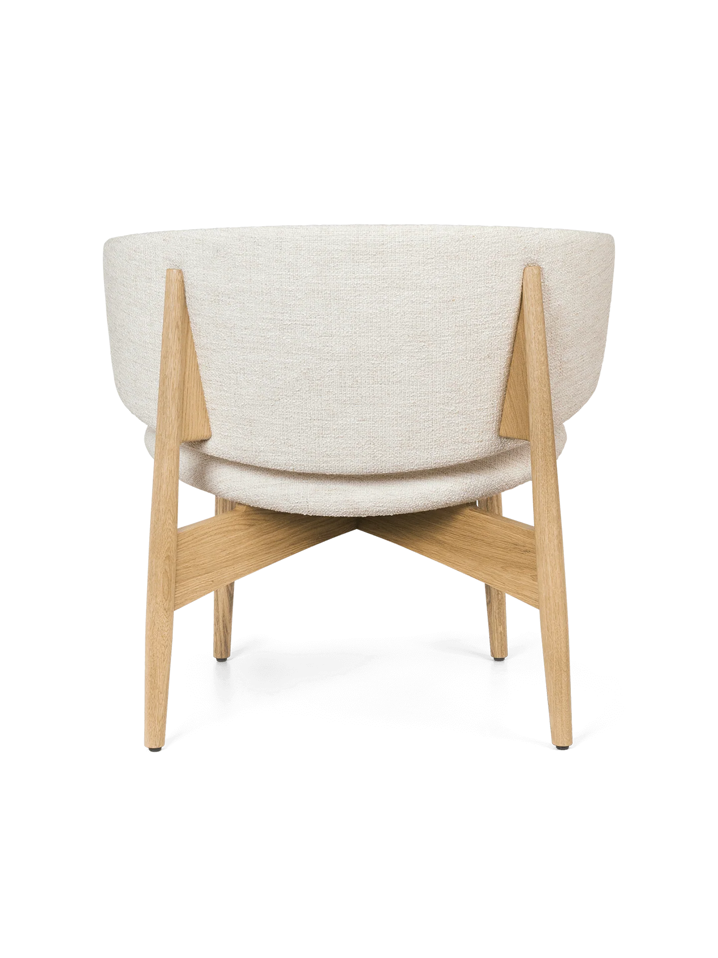 Herman Lounge Chair - Wood - Bouclé - Oak/Off-White UK - Image 4