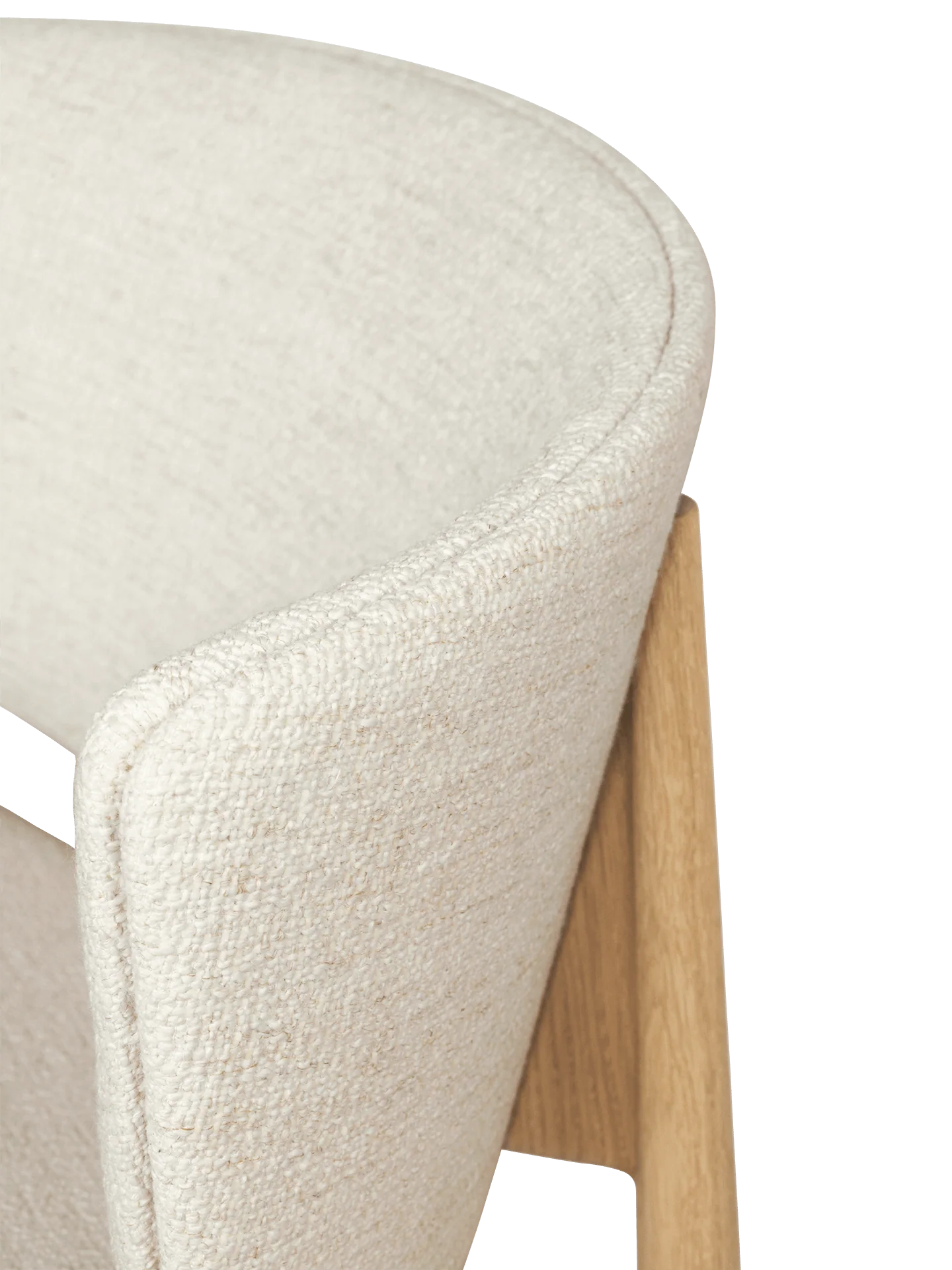 Herman Lounge Chair - Wood - Bouclé - Oak/Off-White UK - Image 5