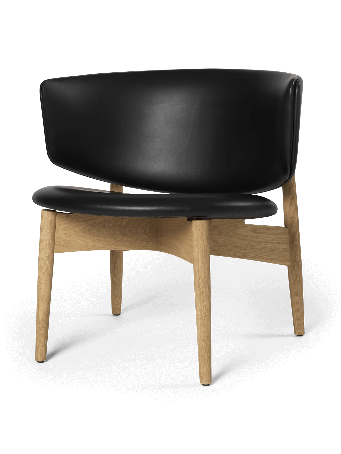 Herman Lounge Chair - Wood - Envy Leather - Oak/Black - UK - Image 4