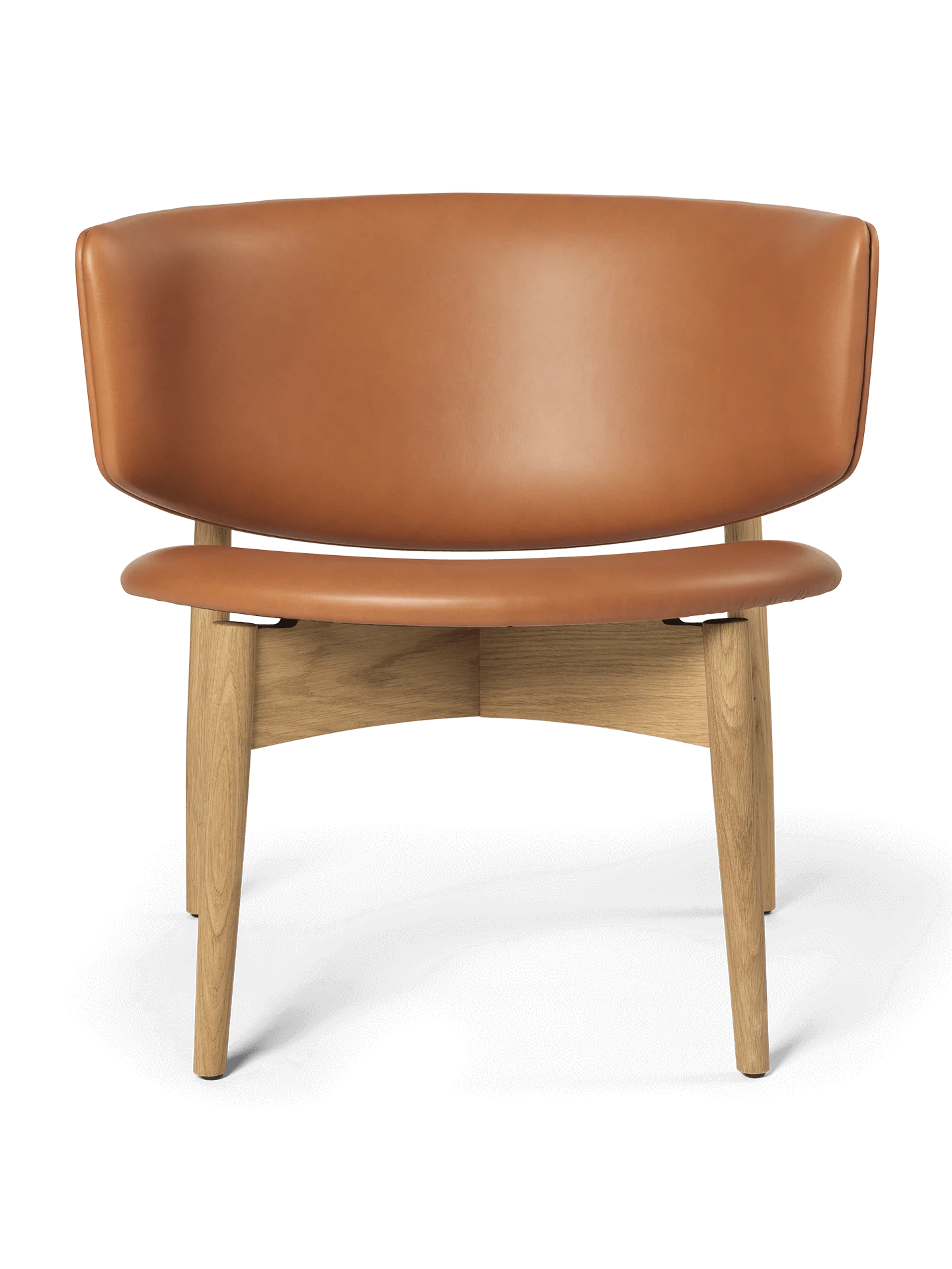 Herman Lounge Chair - Wood - Envy Leather - Oak/Cognac - UK