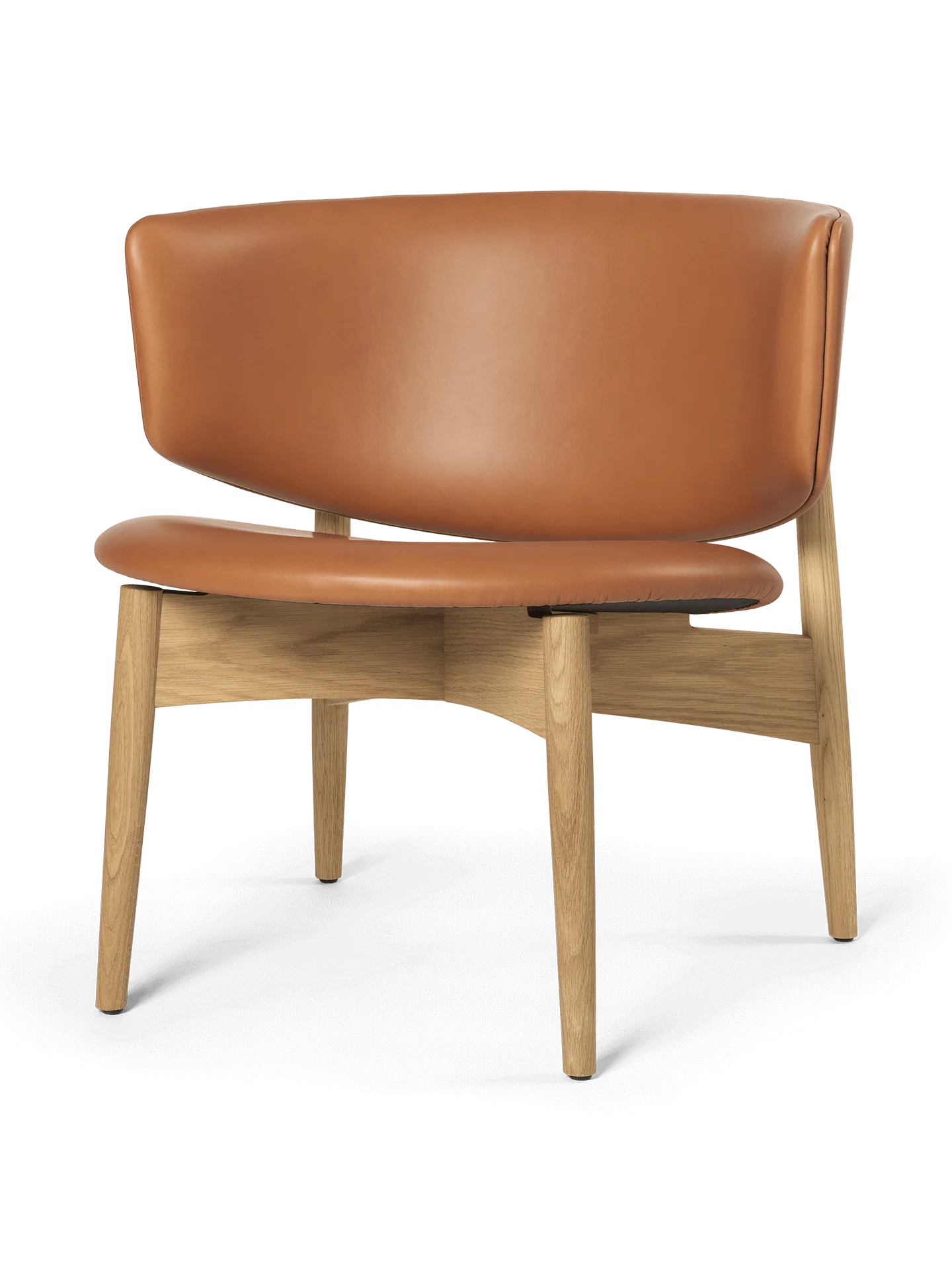Herman Lounge Chair - Wood - Envy Leather - Oak/Cognac - UK - Image 3
