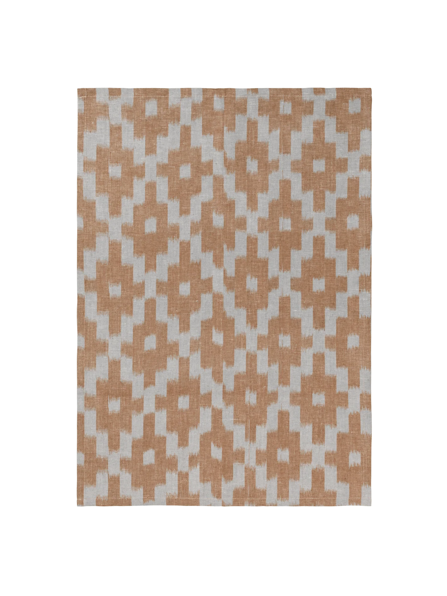 Ikat Tea Towel - Mist Blue/Terracotta