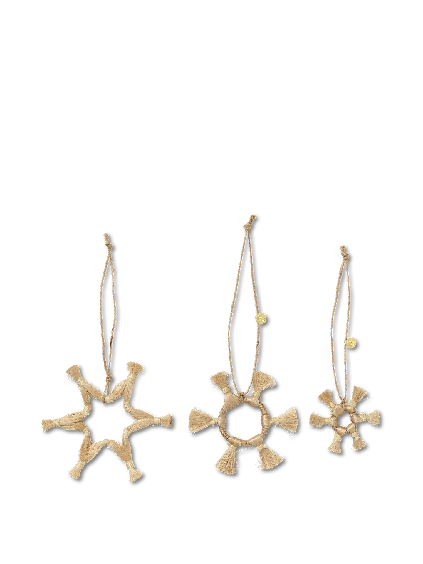Jute Stars - Set of 3 - Natural